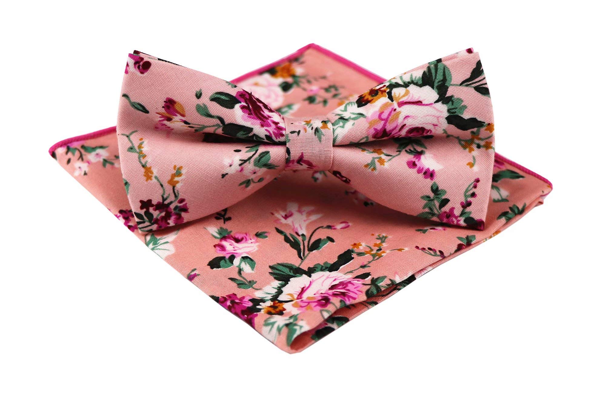 SecdtieMen's Skinny Tie Fashion Causal Cotton Floral Printed Linen Necktie