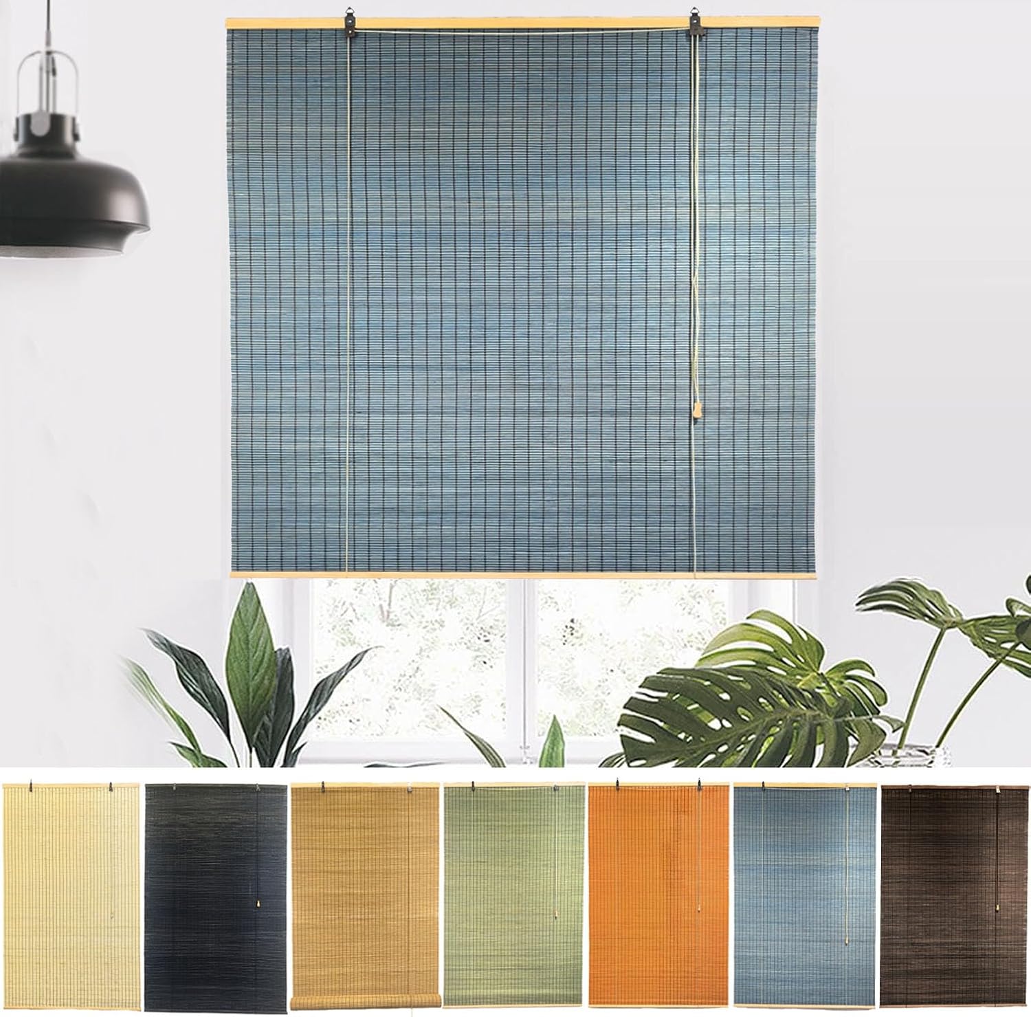 Stores Enrouleurs En Bambou Naturel – Stores Romains Rétro, Filtrant La Lumière, Volets En Bois