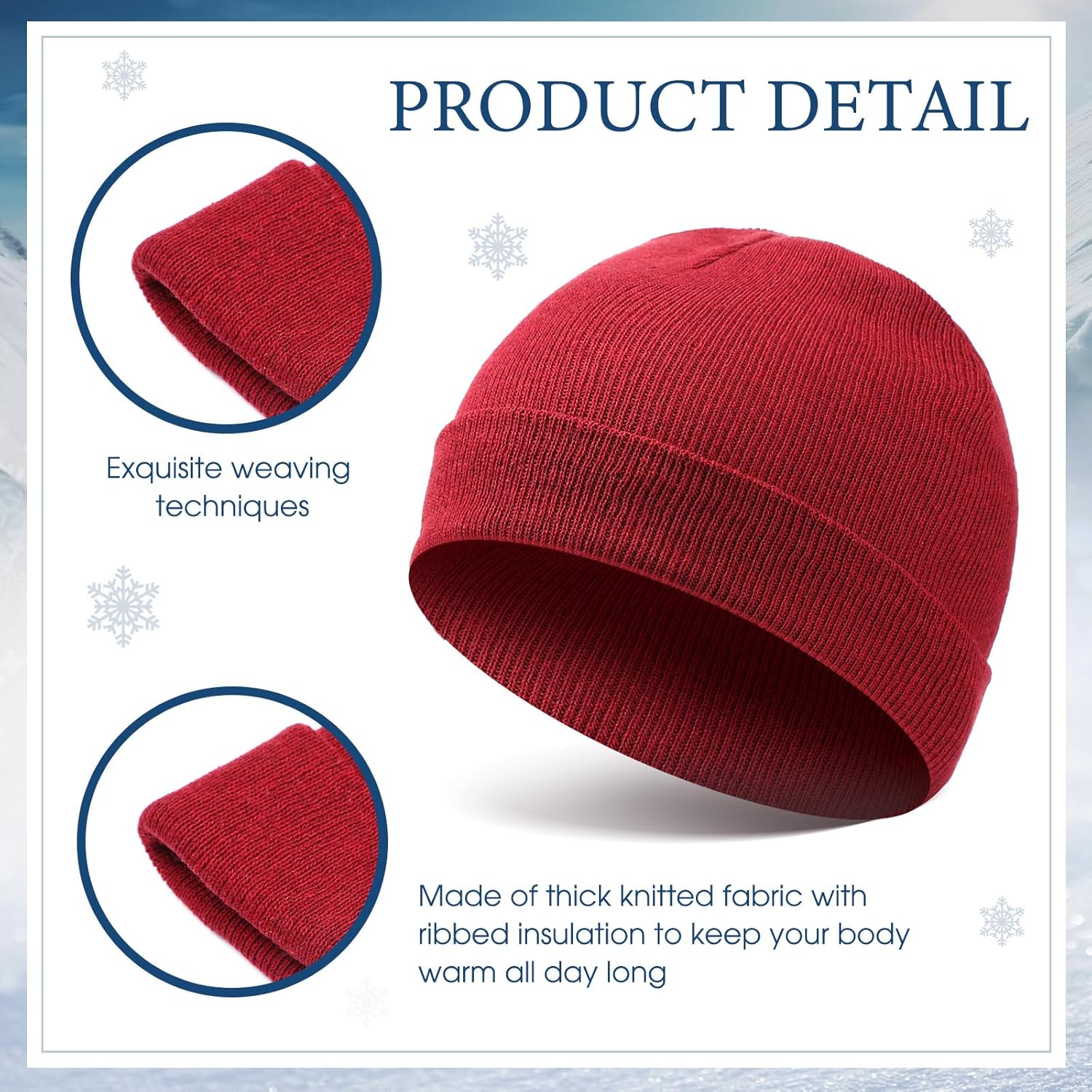 Cuffbow Unisex Winter Accessory Set Adults Winter Kit Included Scarves Warm Beanie Hats Knitted Gloves - Image 3