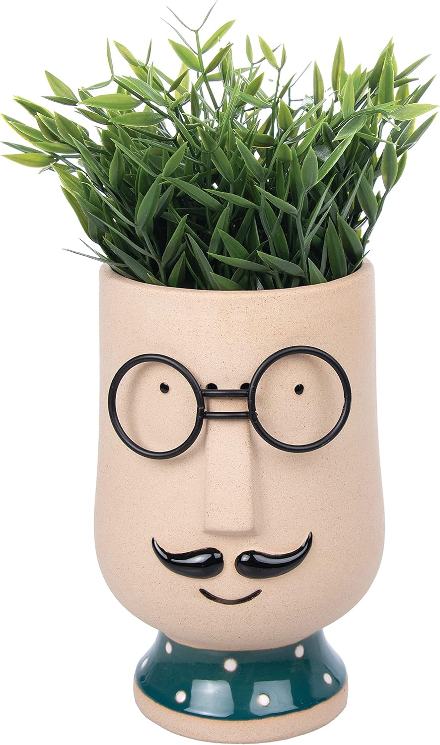 Shudehill Giftware Face Planter Teal Medium (Plant Not Included