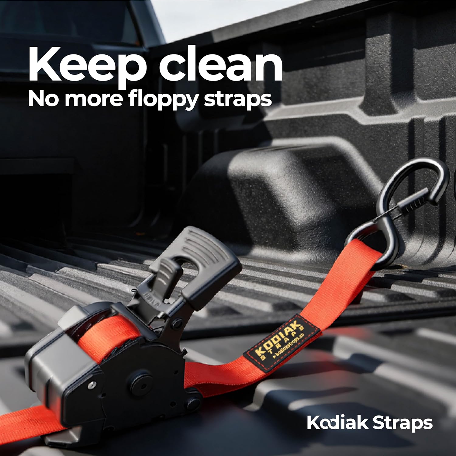 Retractable Ratchet Straps 1" x 10ft, 1,800lb Break Strength, Heavy Duty Easy Release Tie Down for Trucks, Trailers, Motorcycles, ATVs, Secure Cargo KODIAK STRAPS (Blue, 4Pack)