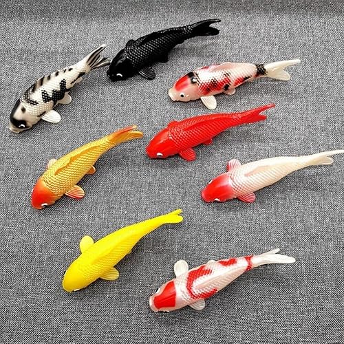 Miniatura 4 de Simulación Koi Falsa Carpa Modelo Props Adornos Decorativos Pecera Paisaje Peces Juguete Acuario Ornamental Peces de PVC Carpa Negra Hogar