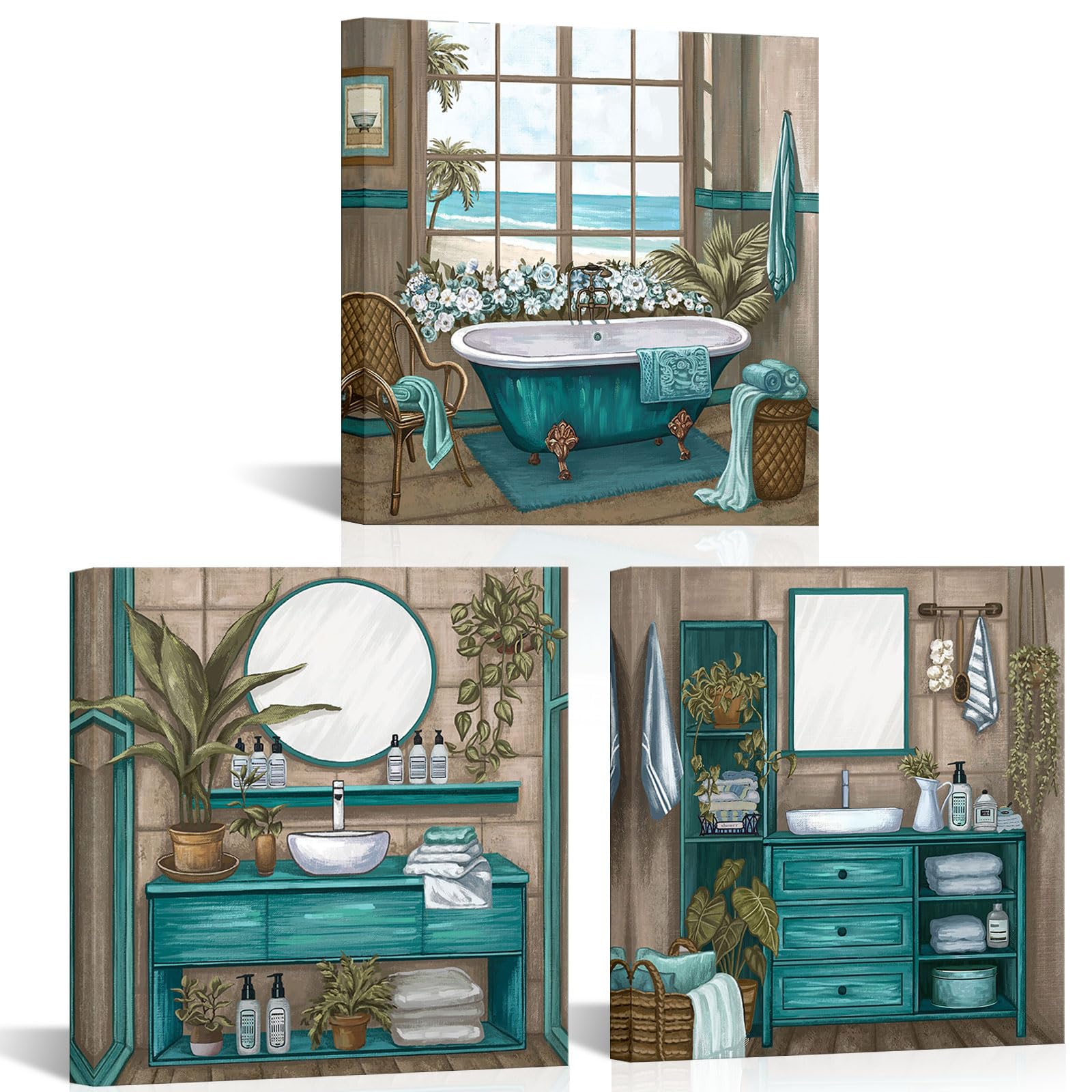 Amazon.com: Conipit Bathroom Pictures Wall Decor Bathroom Accessories ...