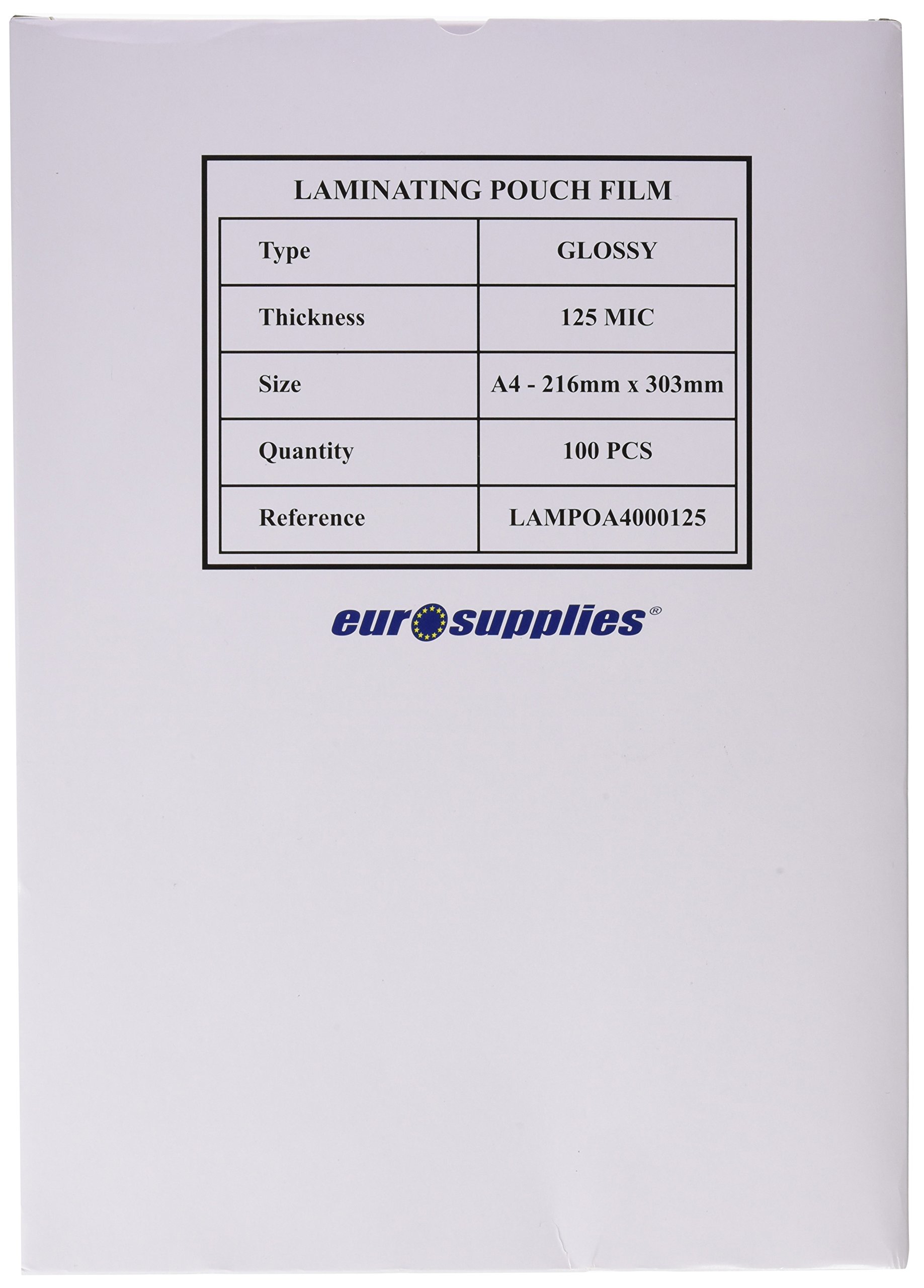 Aveli XRT LAMPOA4000125 Chicken Glossy A4 / 125 Micron, Pack of 100, Transparent