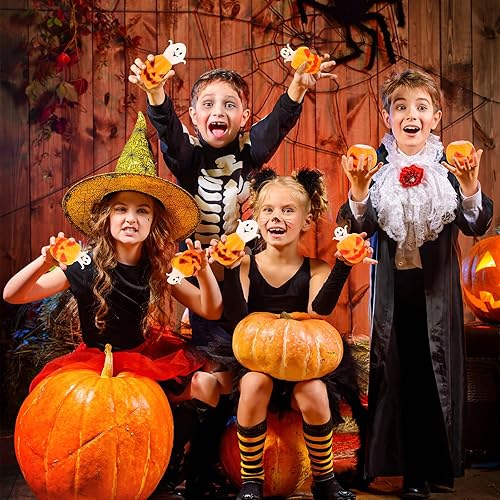 Miniatura 6 de Jenaai 20 huevos de Pascua, bolas estrujables para apretar, cesta de Pascua, juguetes sensoriales para regalos de fiesta de Pascua (calabaza)