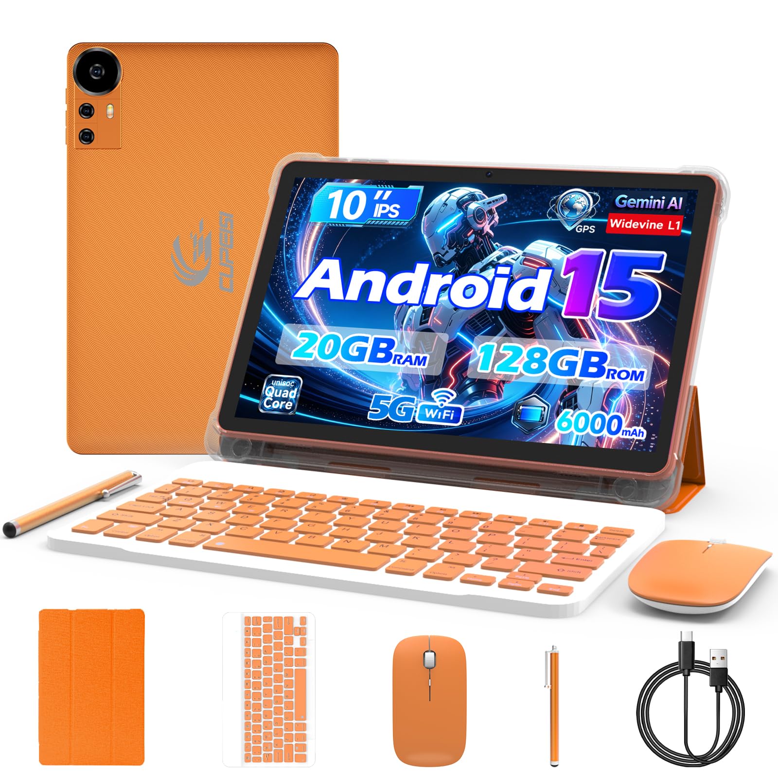 Amazon.com : CUPEISI Android 15 Tablet 10 Inch, 20GB RAM+128GB ROM