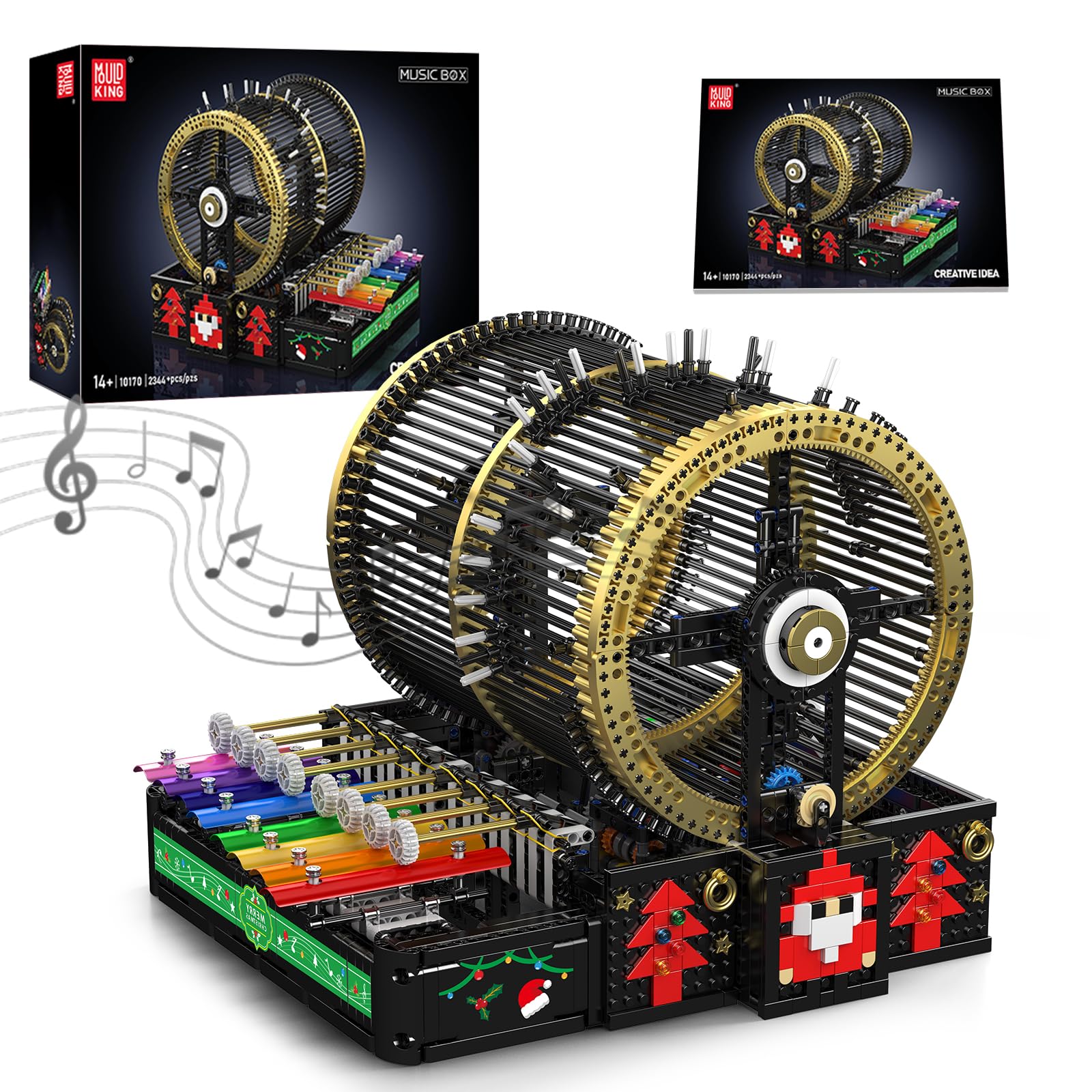 Mould King 10170 Mechanical Music Box Building Kit,2344+ Pieces
