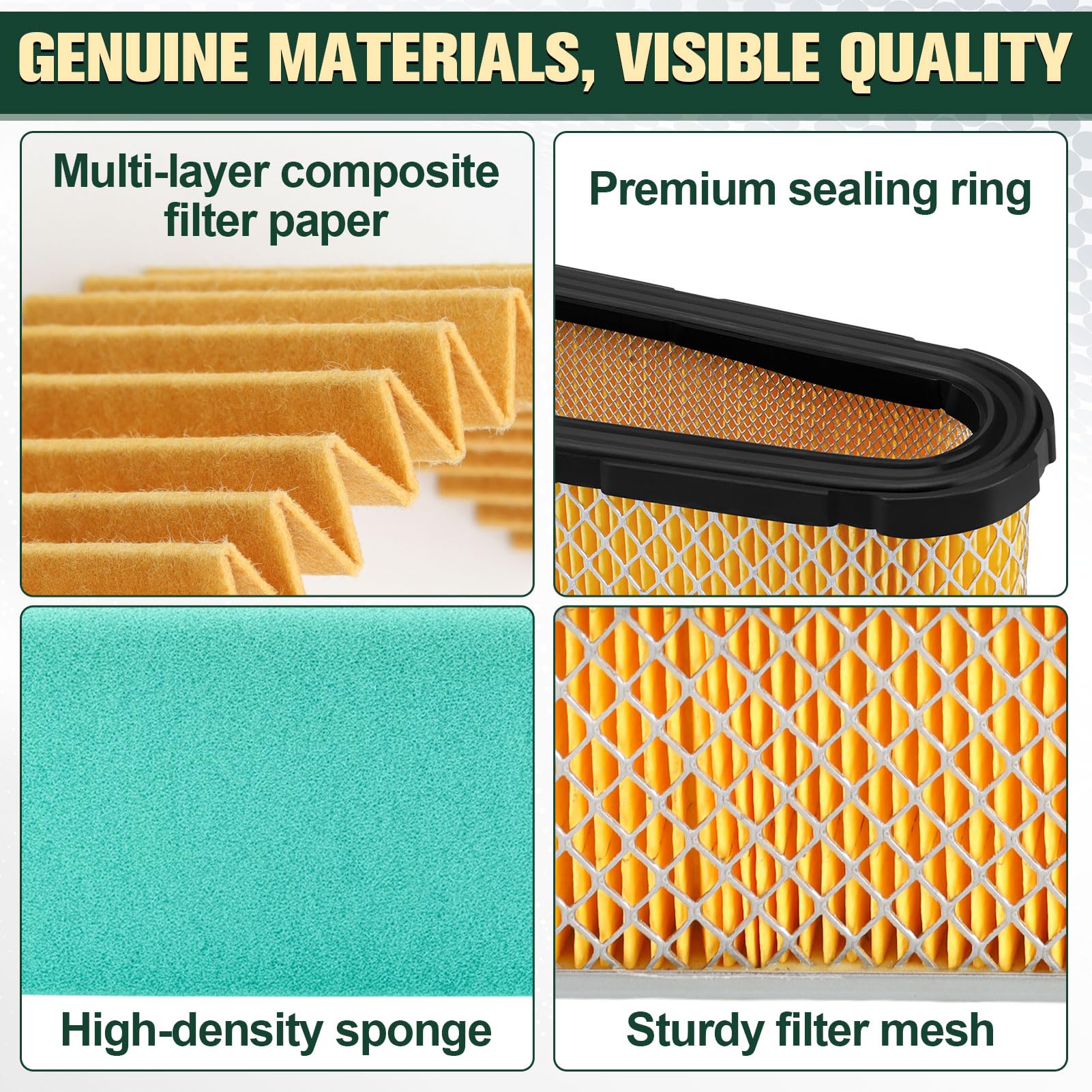 Filtre à air 496894S 496894 pour Briggs & Stratton 282700 691642 493909 272403S 5053B 5053D 5053H 5053K 5053K Préfiltre remplace 272403S 272403 LG49 6894JD LG496894SL8