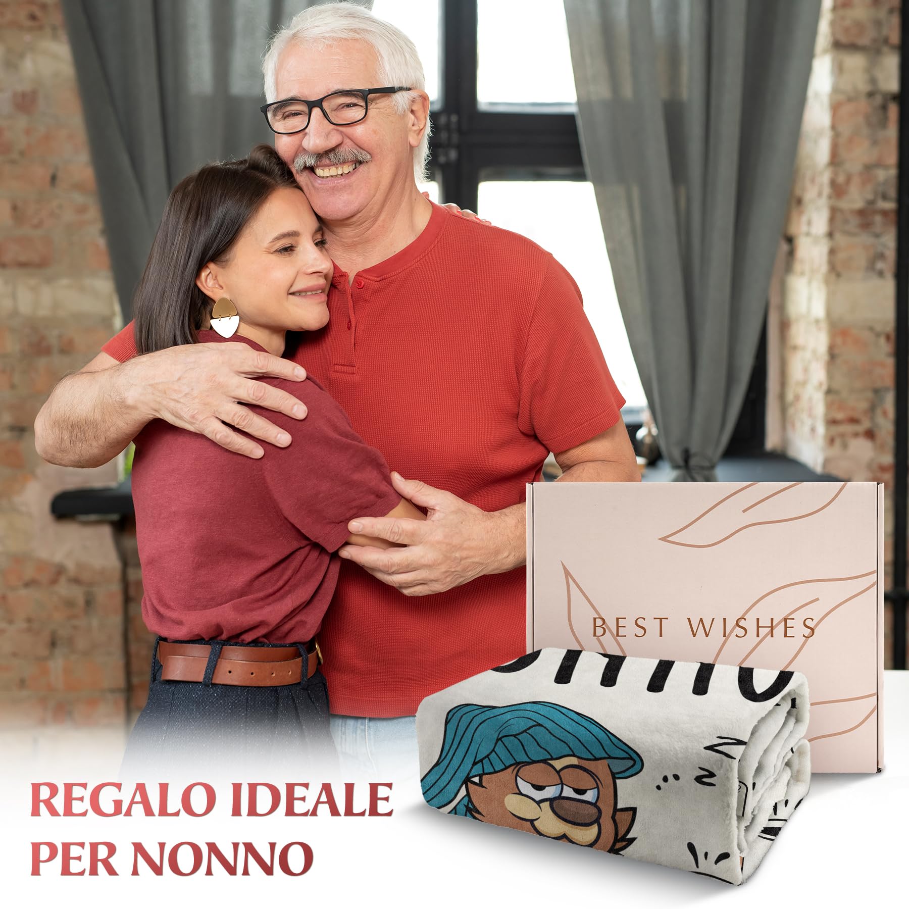 Masuecoin - 50x60 Pollici Coperta In Flanella, Regalo Per Nonno, Compleanno, Festa Del Nonno E Natale, Idee Regalo Uniche
