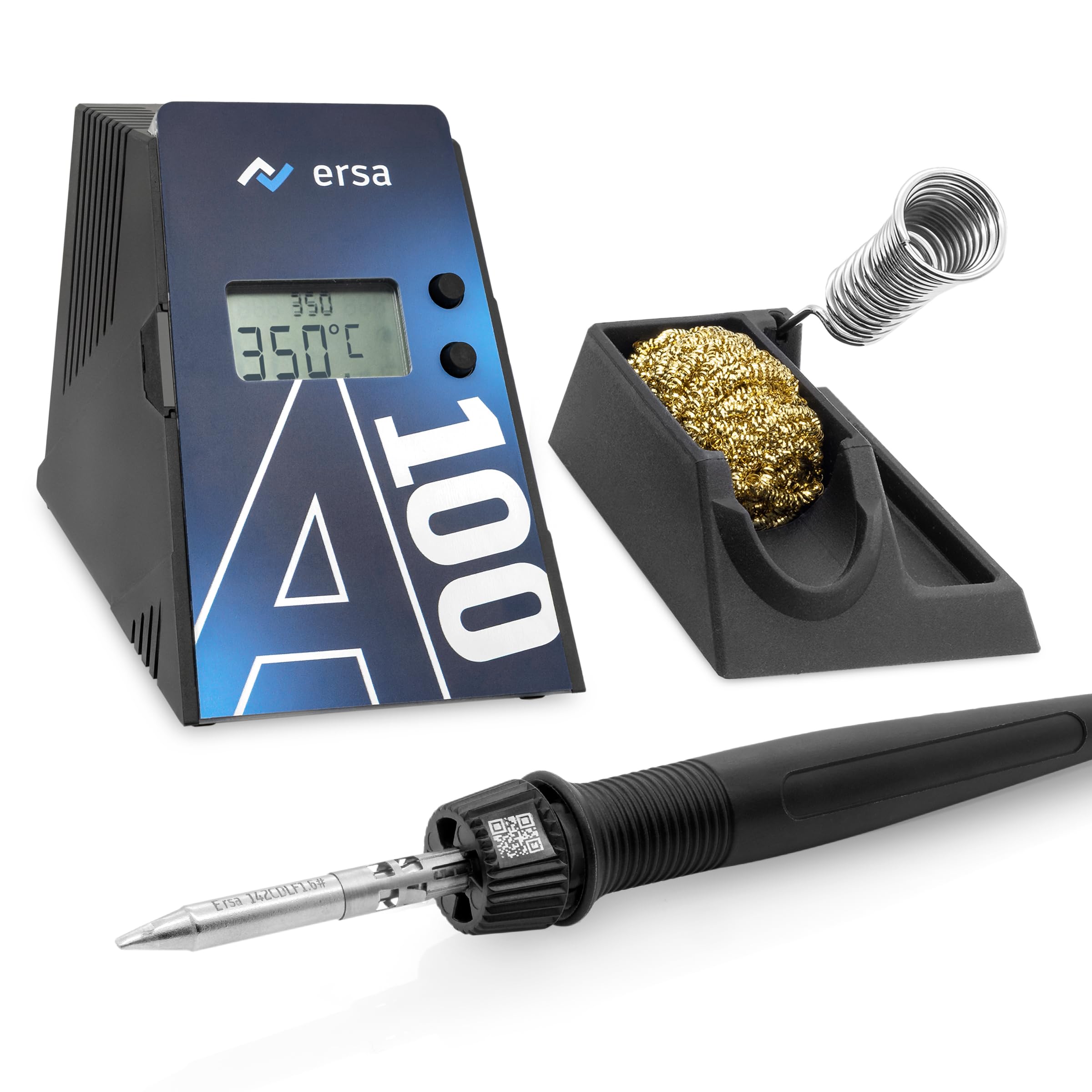 ERSA A100 80 WATT digitale Lötstation 150-480°C mit ergonomischen Lötkolben & TIP´N´TURN Lötspitzen-System mit Auto-Standby