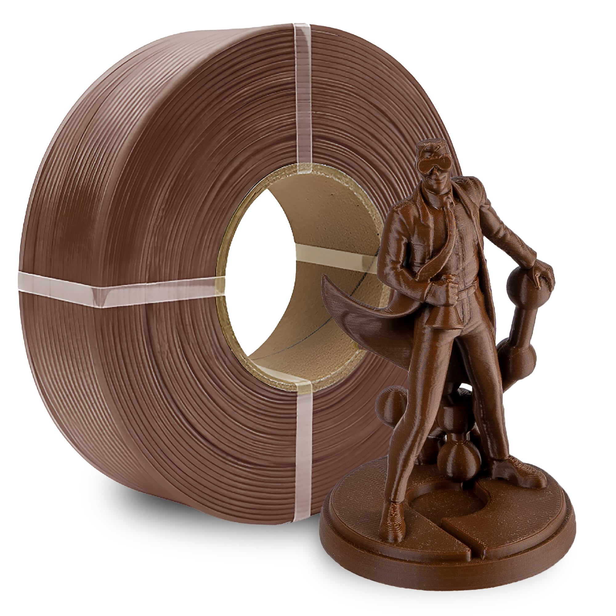 Polymaker Panchroma Refill Spool Brown PLA 3D Printing Filament Refill, Compatible with All Reusable Spools and All Major FDM 3D Printers, Tangle-Free
