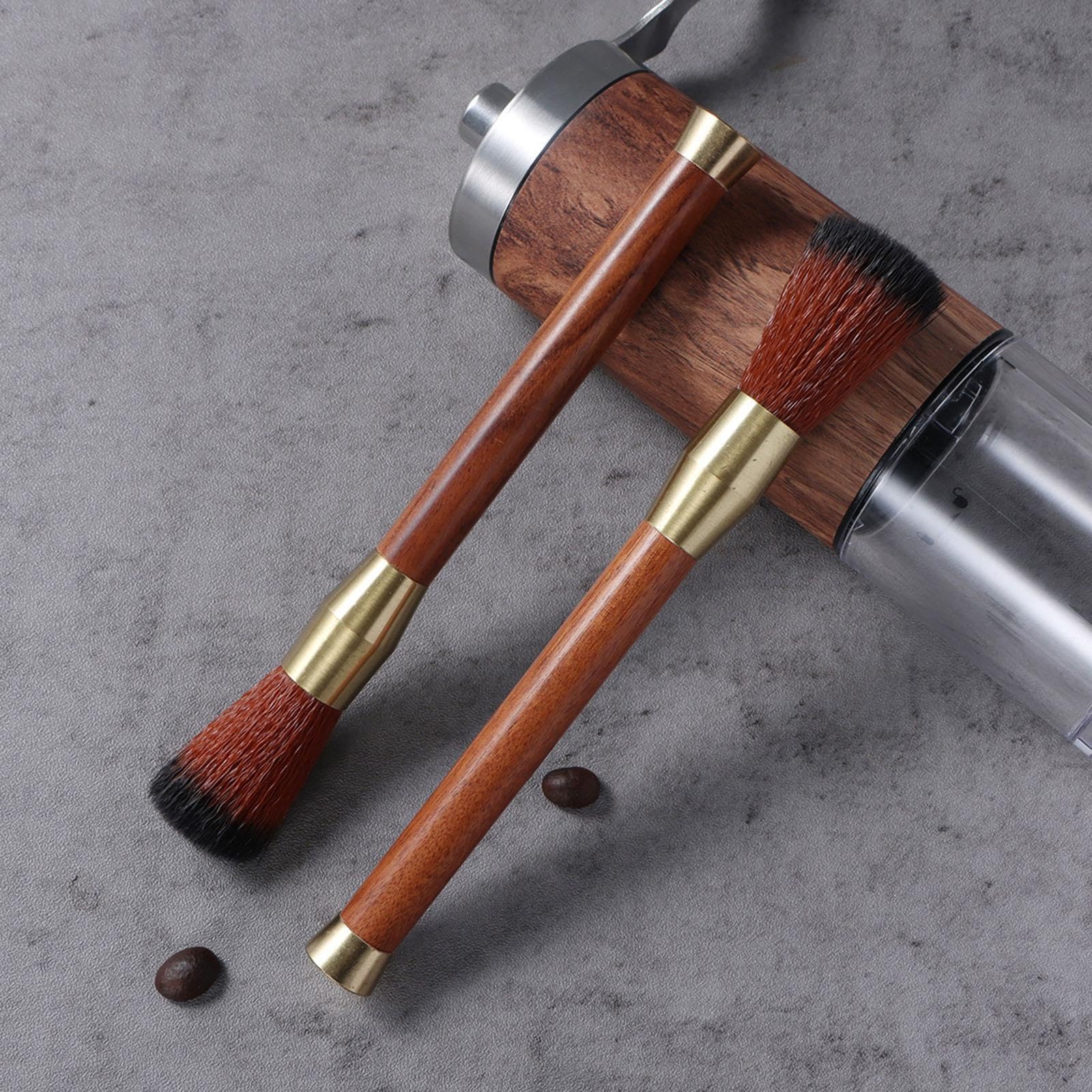 Spazzola Pulizia Macinacaffè Professionale con Manico Ergonomico in Legno per Pulire Fondi E Residui Adatta per Pulizia Macinacaffè E Macchina Espress, 4 pezzi