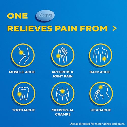 Miniatura 3 de Aleve Analgésico y reductor de fiebre, cápsulas de naproxeno sódico, analgésico corporal y artritis, medicamento para adultos y niños a partir de 12
