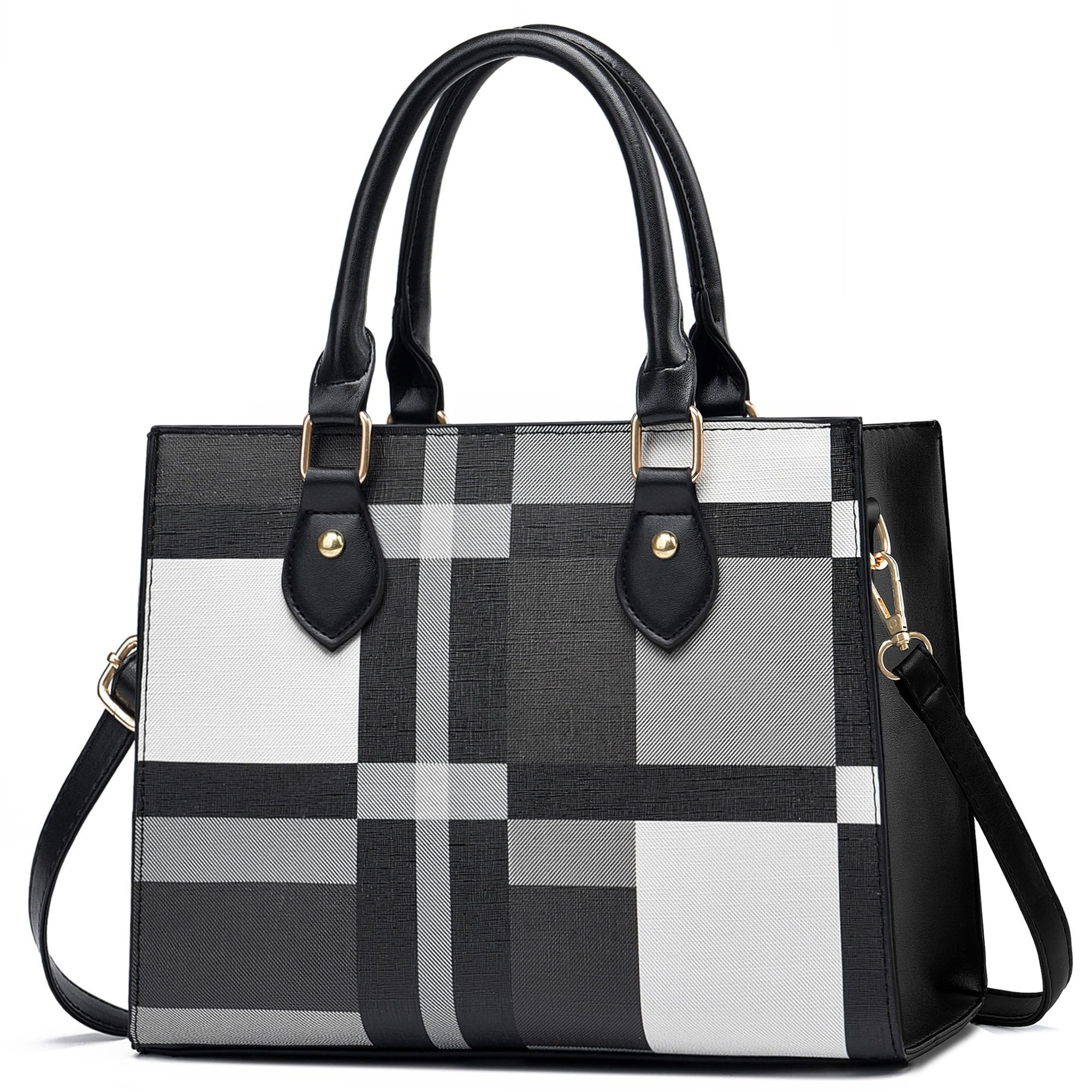CHICAROUSAL Crossbody Purses and Handbags for Women PU Leather Tote Top Handle Satchel Shoulder Bags (Grey Gezi)