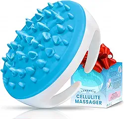 Scala Massageador de silicone anticelulite, esfregão de chuveiro corporal, removedor de celulite – melhora a circulação, distribui depósitos de gordura, massageador corporal, esfoliante, uso de rolo