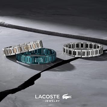 Lacoste Men's METROPOLE Collection Link Bracelet Embellished with petit piqué pattern