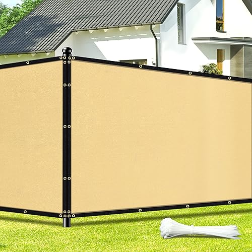 Rejilla para valla de privacidad, cubierta de parabrisas comercial resistente de 5 x 50 pies, tela de malla de lona con eslabones de cadena, bloqueo