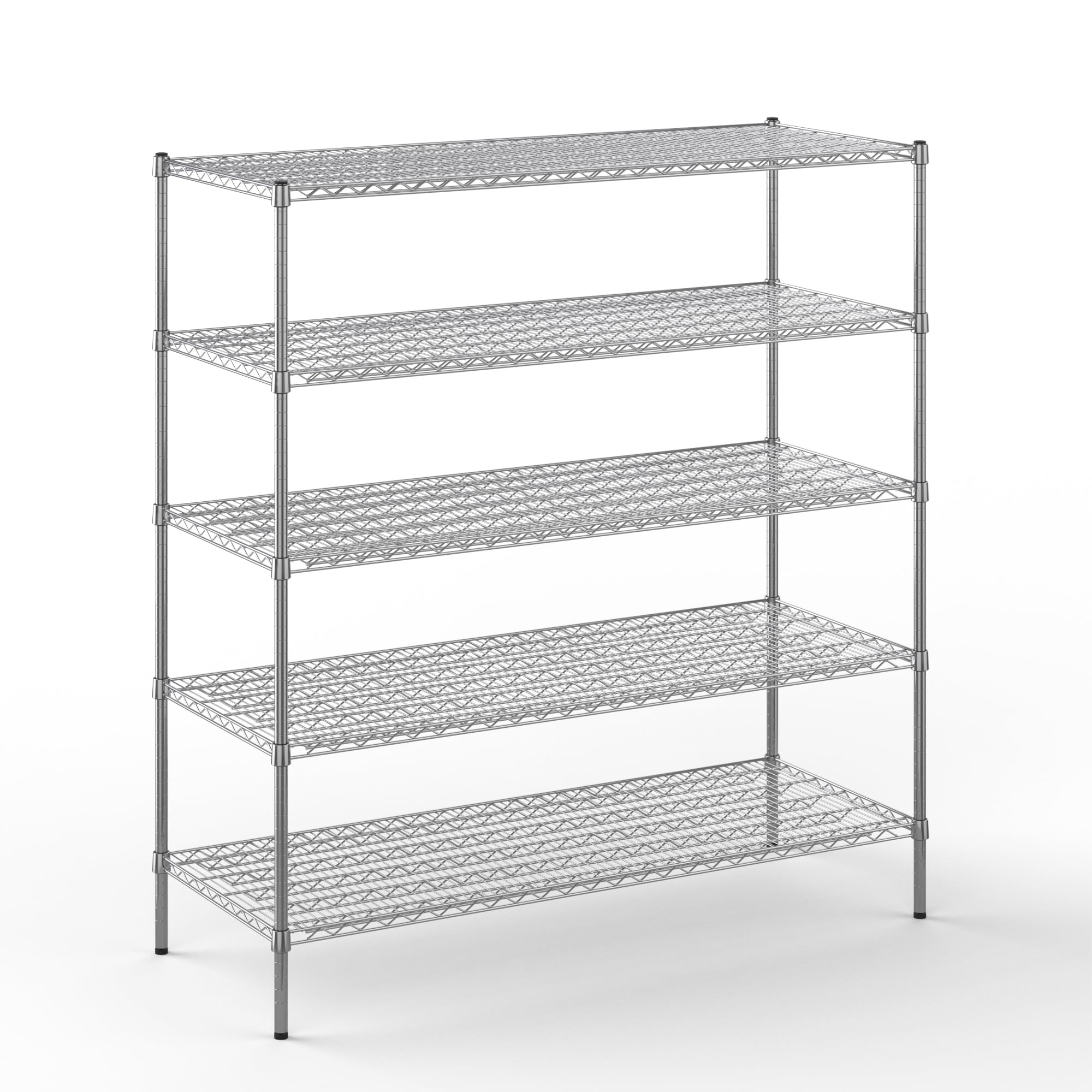 24" Deep x 60" Wide x 64" Height Wire Shelving Kit | 5-Tier | NSF Commercial Storage Rack Unit