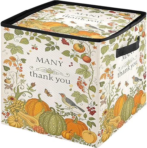 Caja de almacenamiento de adornos de Navidad de hoja de calabaza de Acción de Gracias, 64 adornos navideños con divisores, 4 bandejas para
