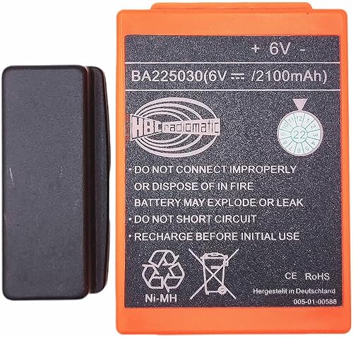 Miniatura 2 de ARrase Paquete de 5 baterías recargables BA225030 Ni-Mh 6V 2100mAh Batería radiomática HBC BA225030 para grúa HBC Control remoto Bomba de camión