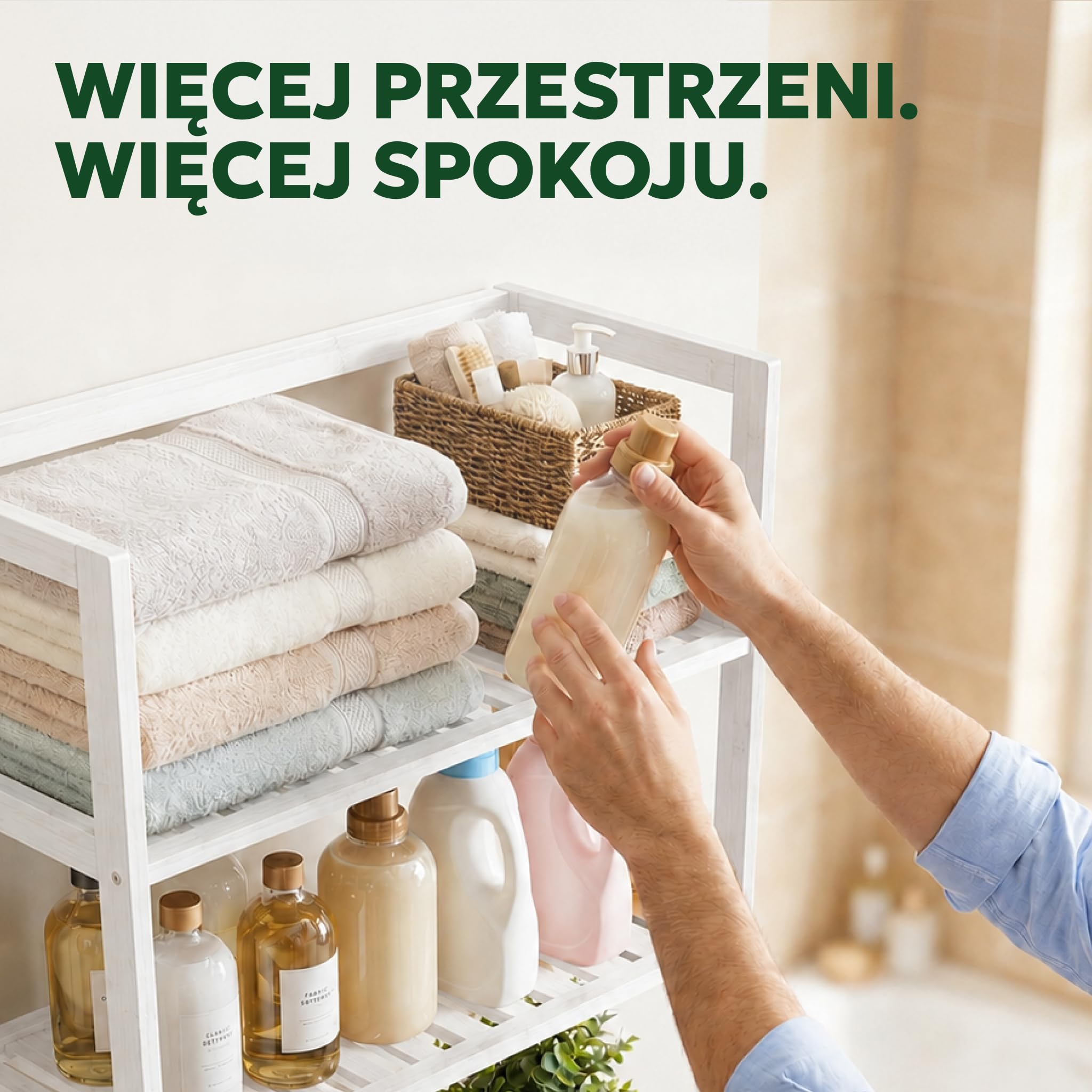 Regał na Pralkę Bambus - Półka Toaletowa - 3 Półki Drewno | MY FAT GORILLA – Regał na Pralkę Bambus 3 Półki – Drewno Organizer 66x26x170 cm Toaletowy
