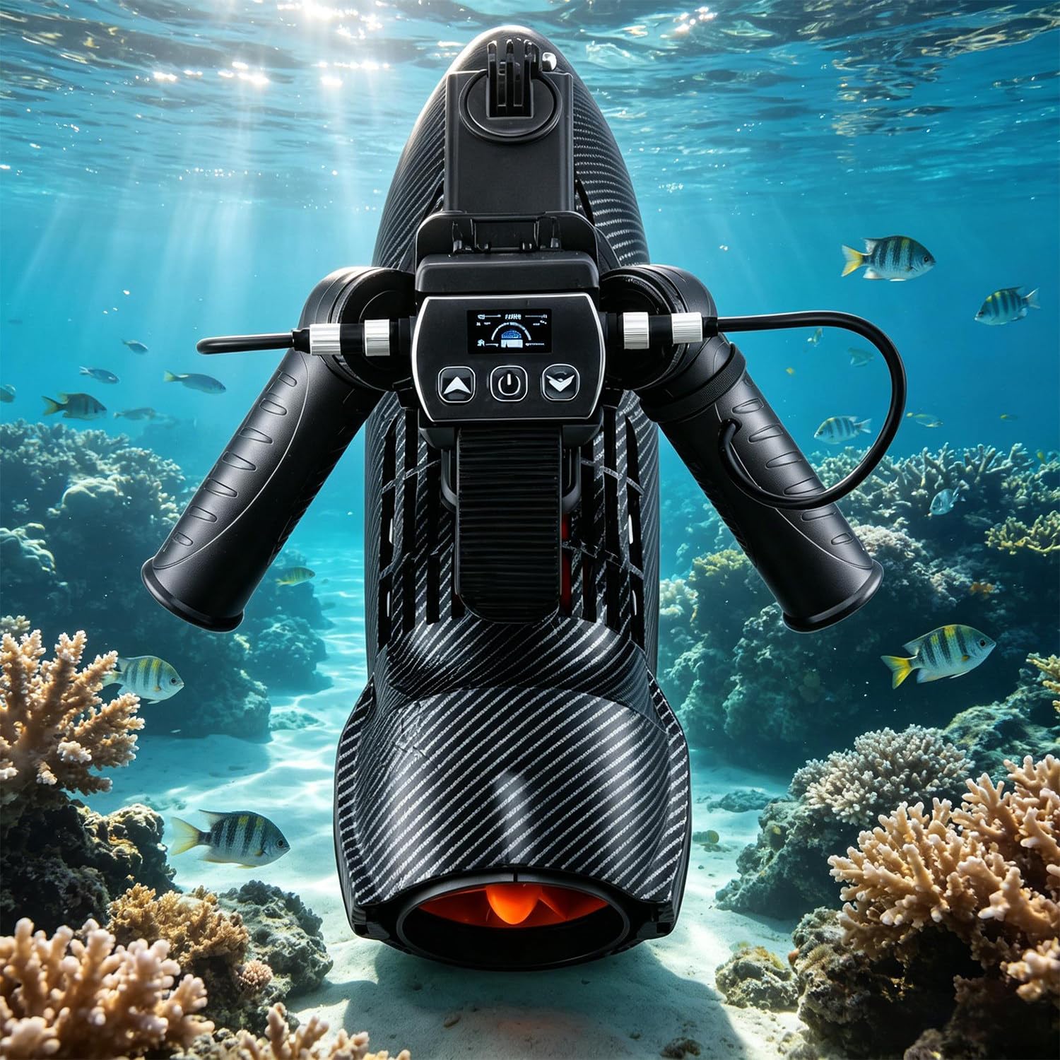 4-in-1 Water Scooter, Underwater Propulsion Device, 7km/H, Max Diving Depth 40m, Detachable Modular Design, Dual Control Modes, For Snorkeling, Stand-Up Paddleboarding, Kayaking, Lakes, Pools