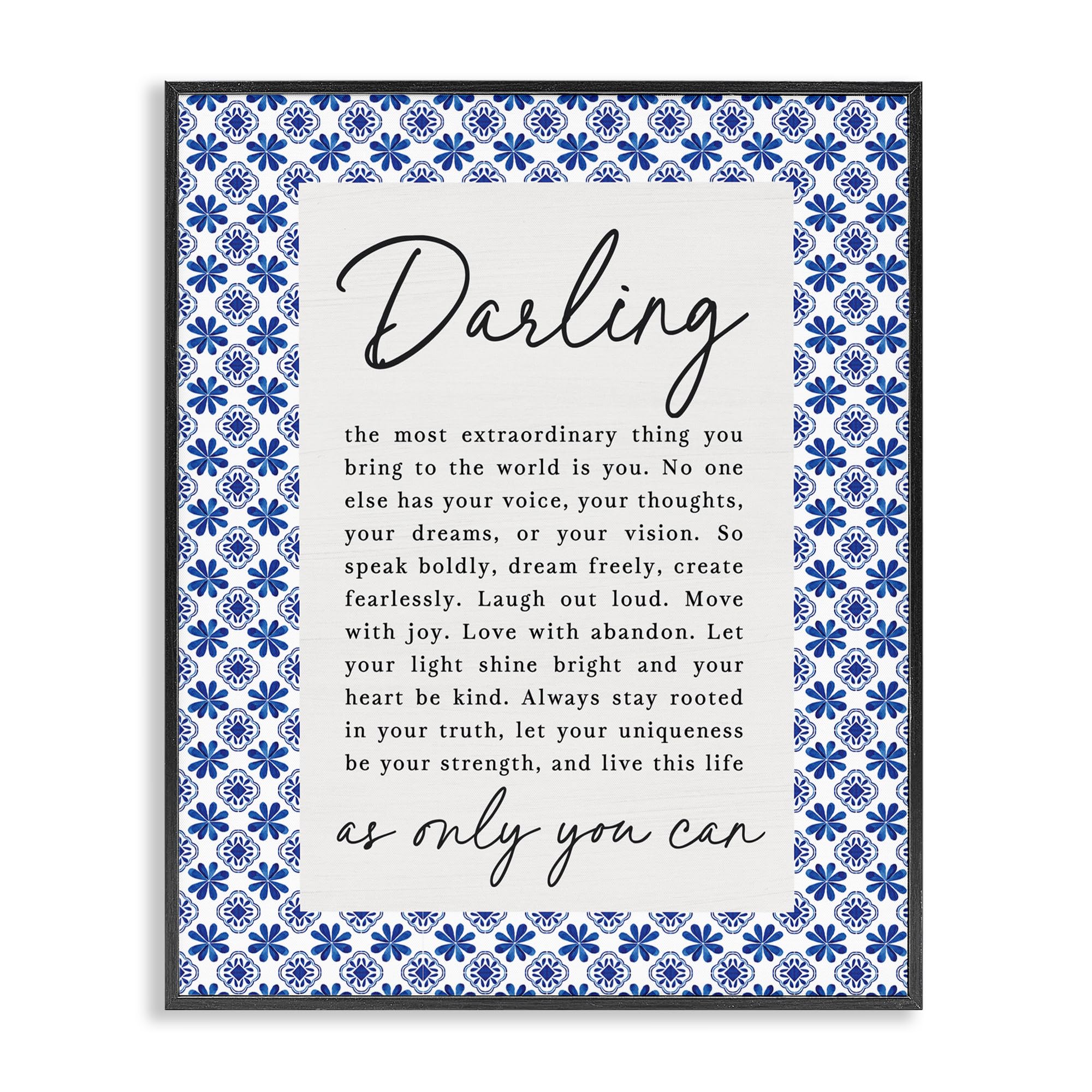 'Darling Only You Can Inspiring'| Framed Giclee Art
