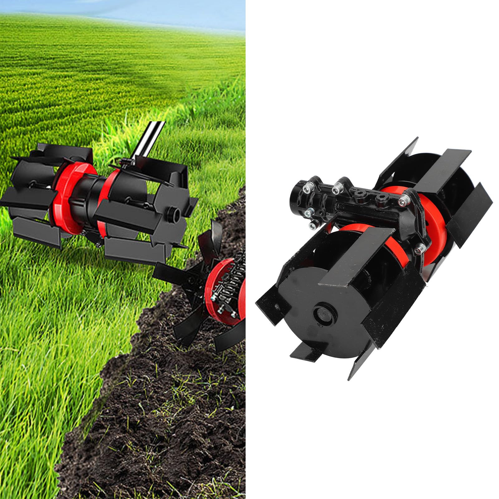 Rueda de Herramientas para Cultivador, Accesorio Universal para Cortacésped de Aleación de Precisión, Rueda de Desmalezado de 9 Dientes, Rueda de Arado Profundo (26mm)