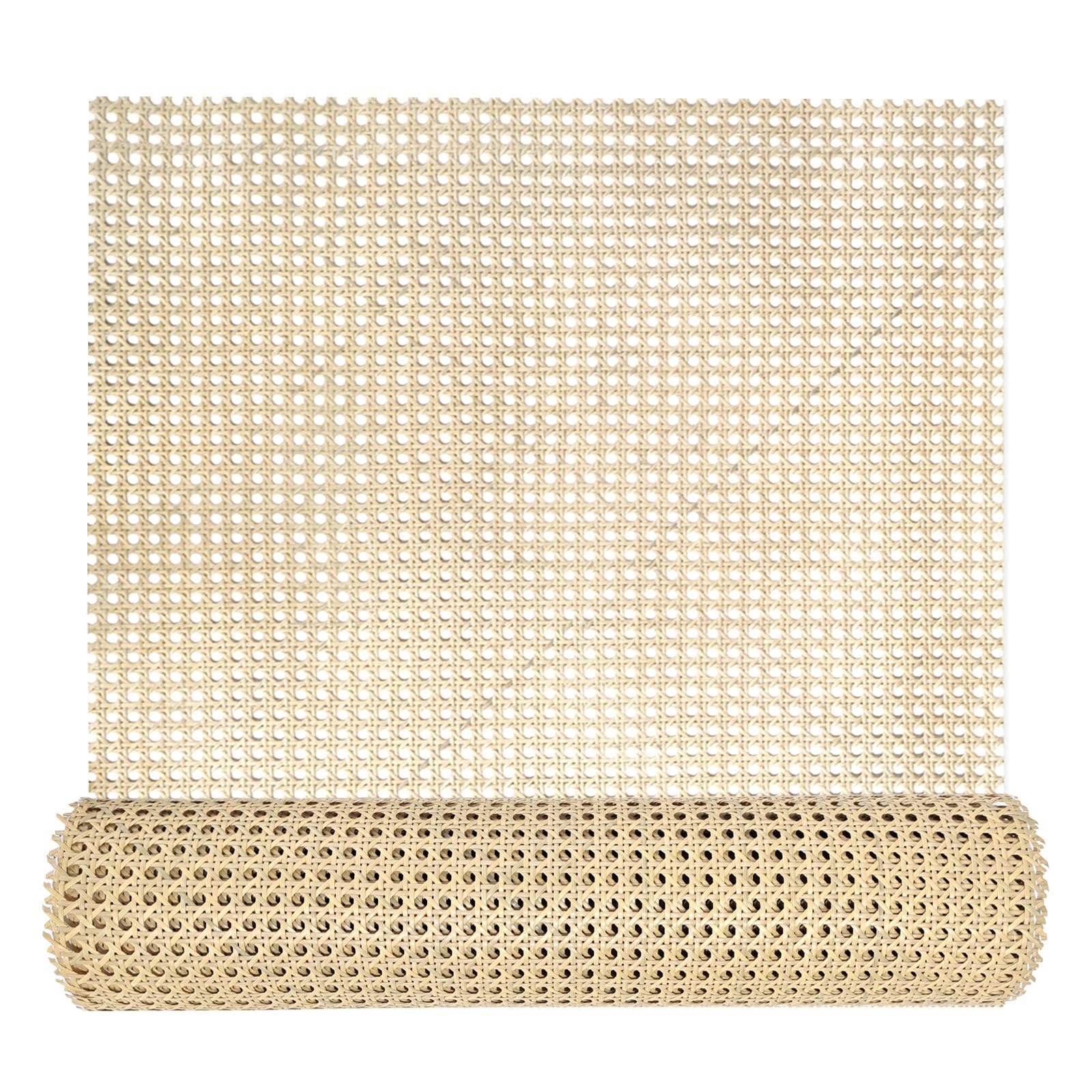 Selliner Rattan 20In X 16.5Ft Plastic Roll,Cane Webbing Material For Diy Crafts