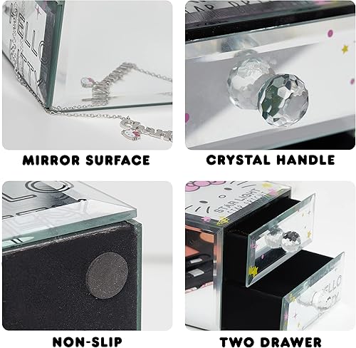 Miniatura 5 de Sanrio Hello Kitty Star Bright Mirror - Joyero de cristal con licencia oficial de Hello Kitty