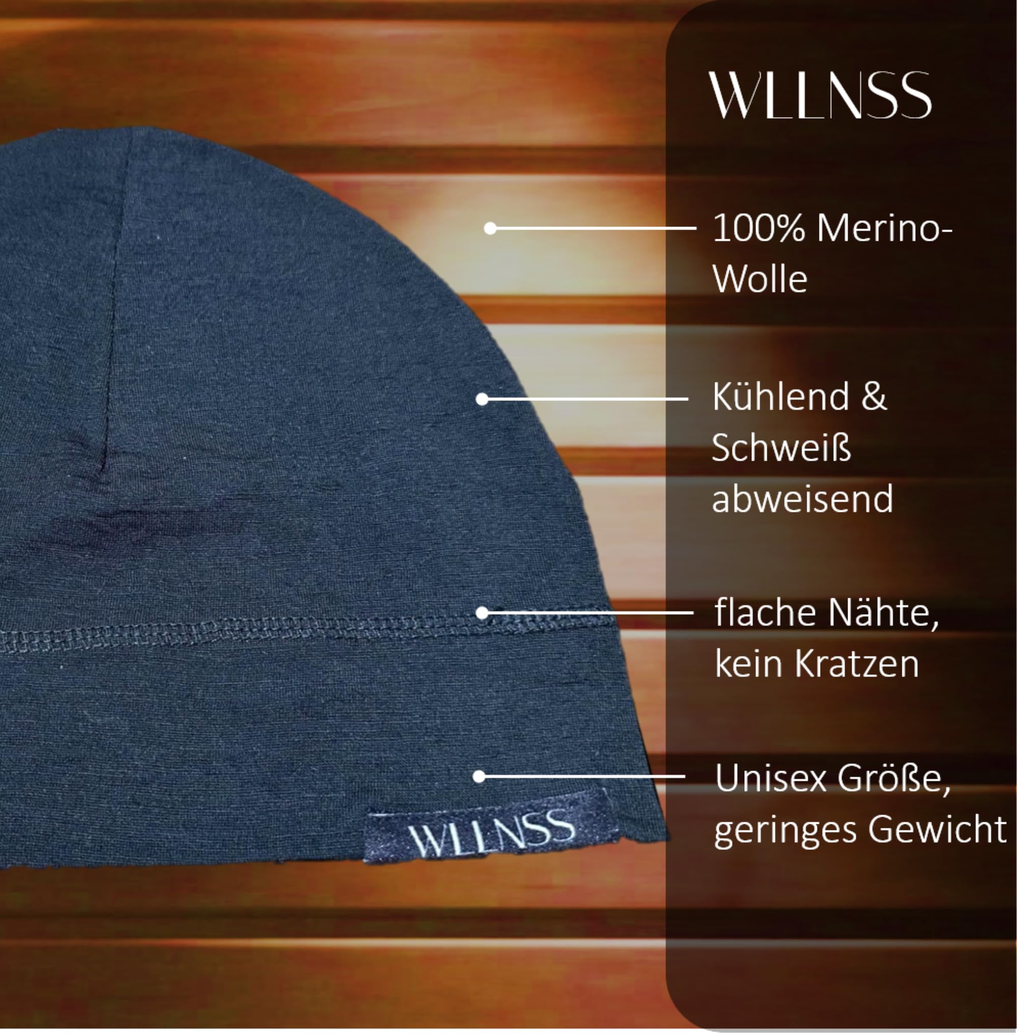 Bonnet de sauna 100 % laine mérinos, chapeau de sauna de qualité supérieure pour homme et femme, unisexe, accessoire de sauna, cadeau pour homme et femme