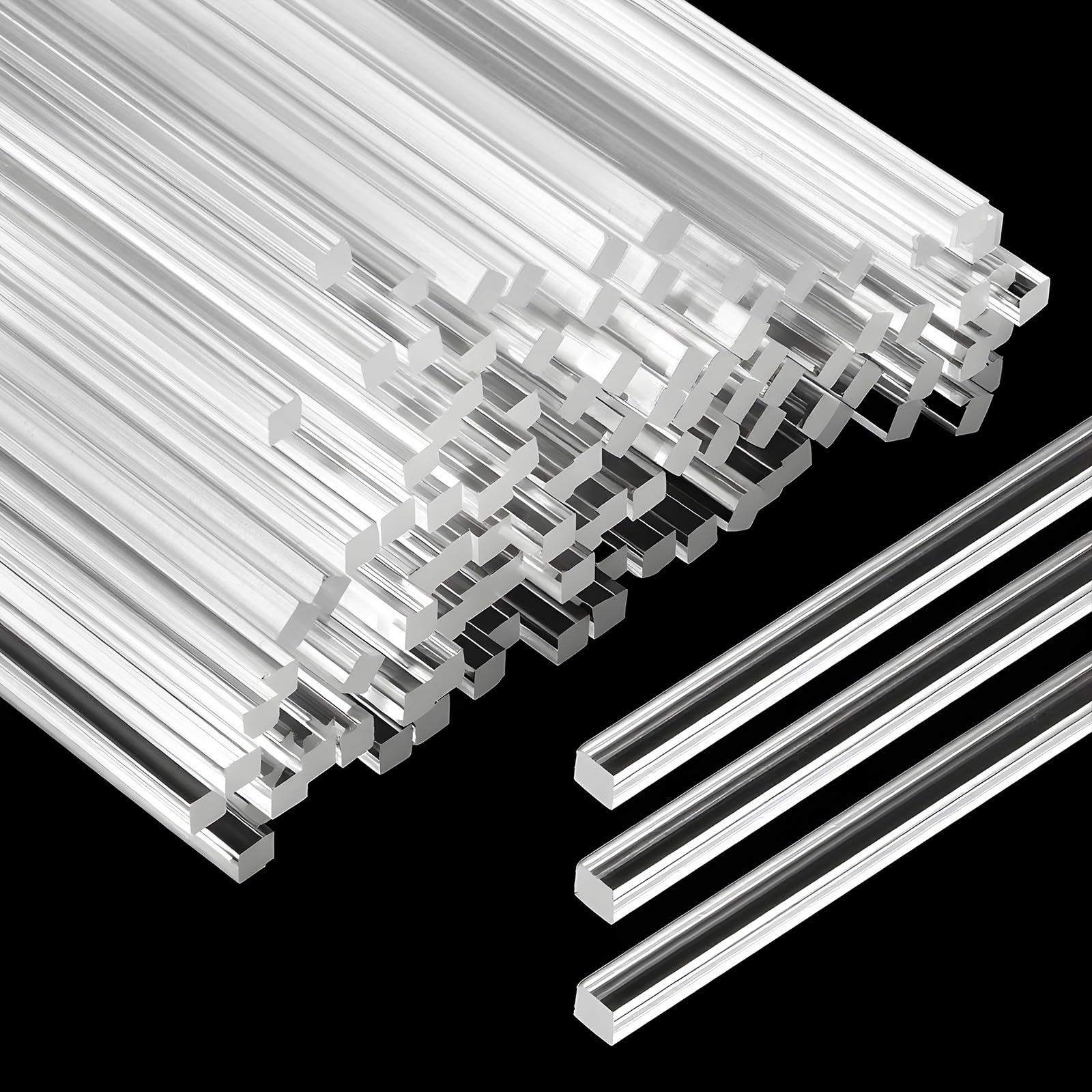 Photo 1 of 100 Pieces Acrylic Dowel Rods 6" Flat Clear Sticks for Cake Toppers Acrylic Candy Cake Pops Sticks Lollipop Plastic Strip Cakes Topper Stick Reusable Candy Rods for DIY Cookie Cupcakes