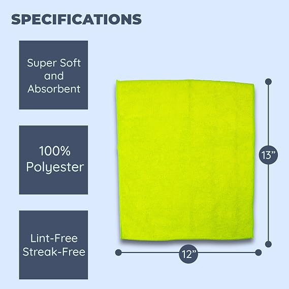 Jacent Microfiber Cleaning Cloths 3Ct, 3 CT
