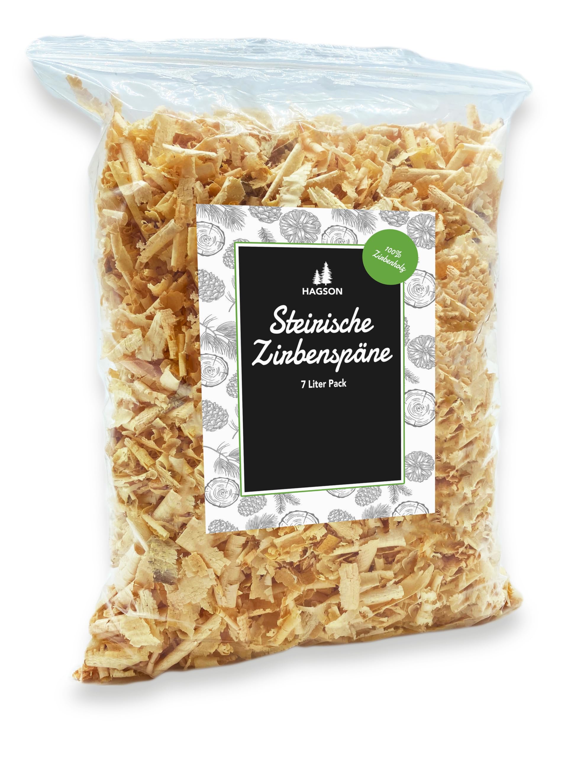 steirische extra feine Zirbenspäne zum Nachfüllen von Zirbenkissen, 7 Liter Pack, Unbehandeltes Zirbenholz, zum Befüllen von Zirbenkissen, doppelt gesiebt und extra weich (1)
