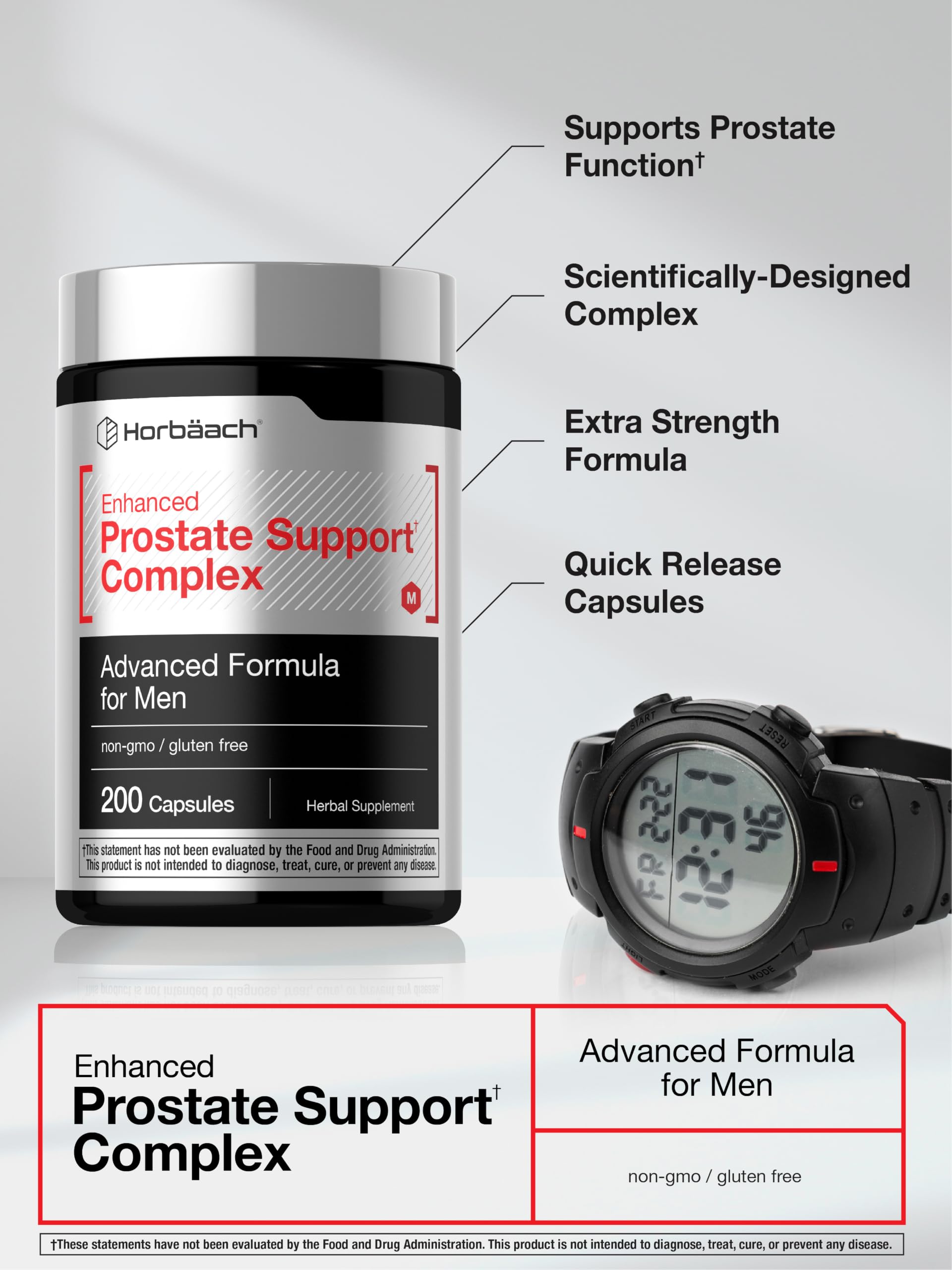 Horbaach Prostate Supplement for Men | 200 Capsules — Amazon image 4