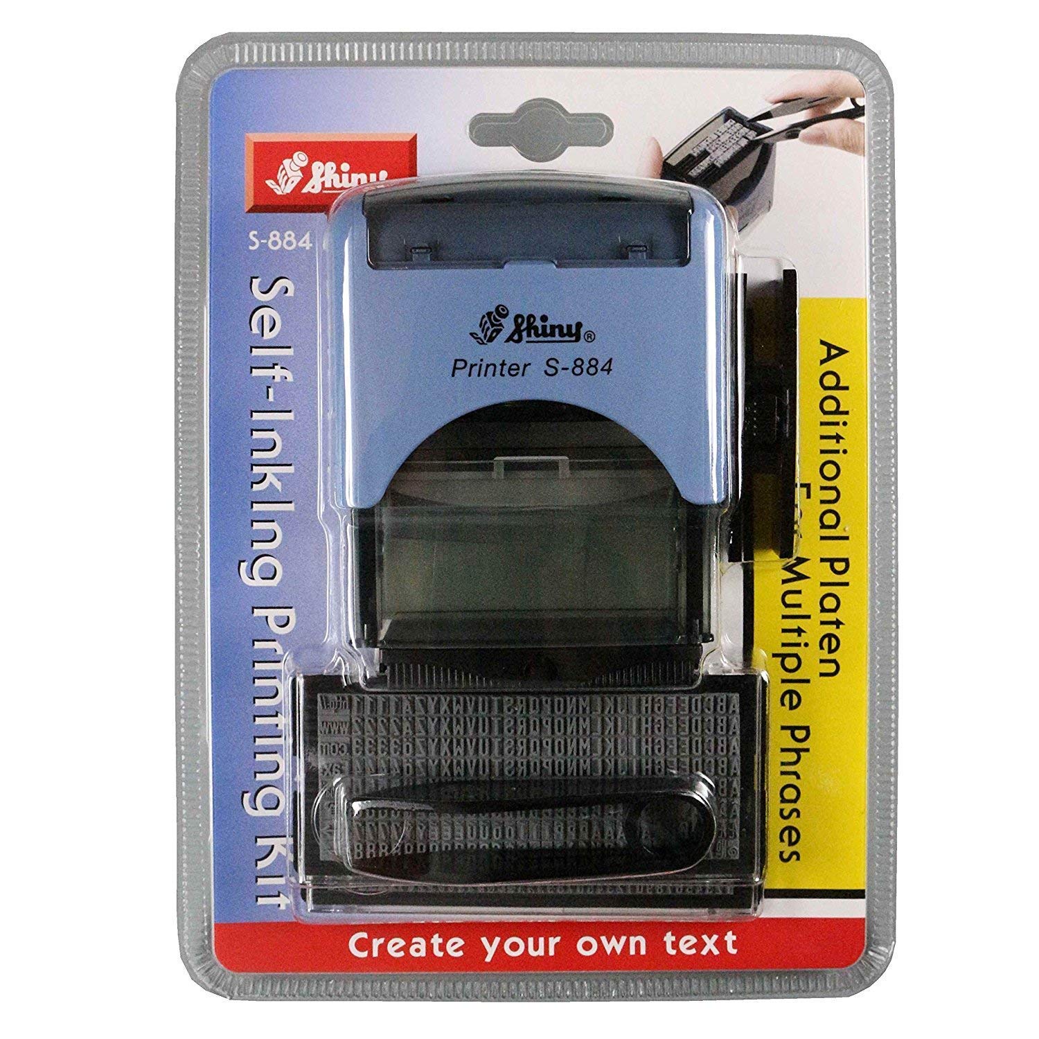 SHINY S-884 Self Inking Stamp Printing Kit DIY Set (Violet) (B0863T5F5P) Amazon Price History, Amazon Price Tracker
