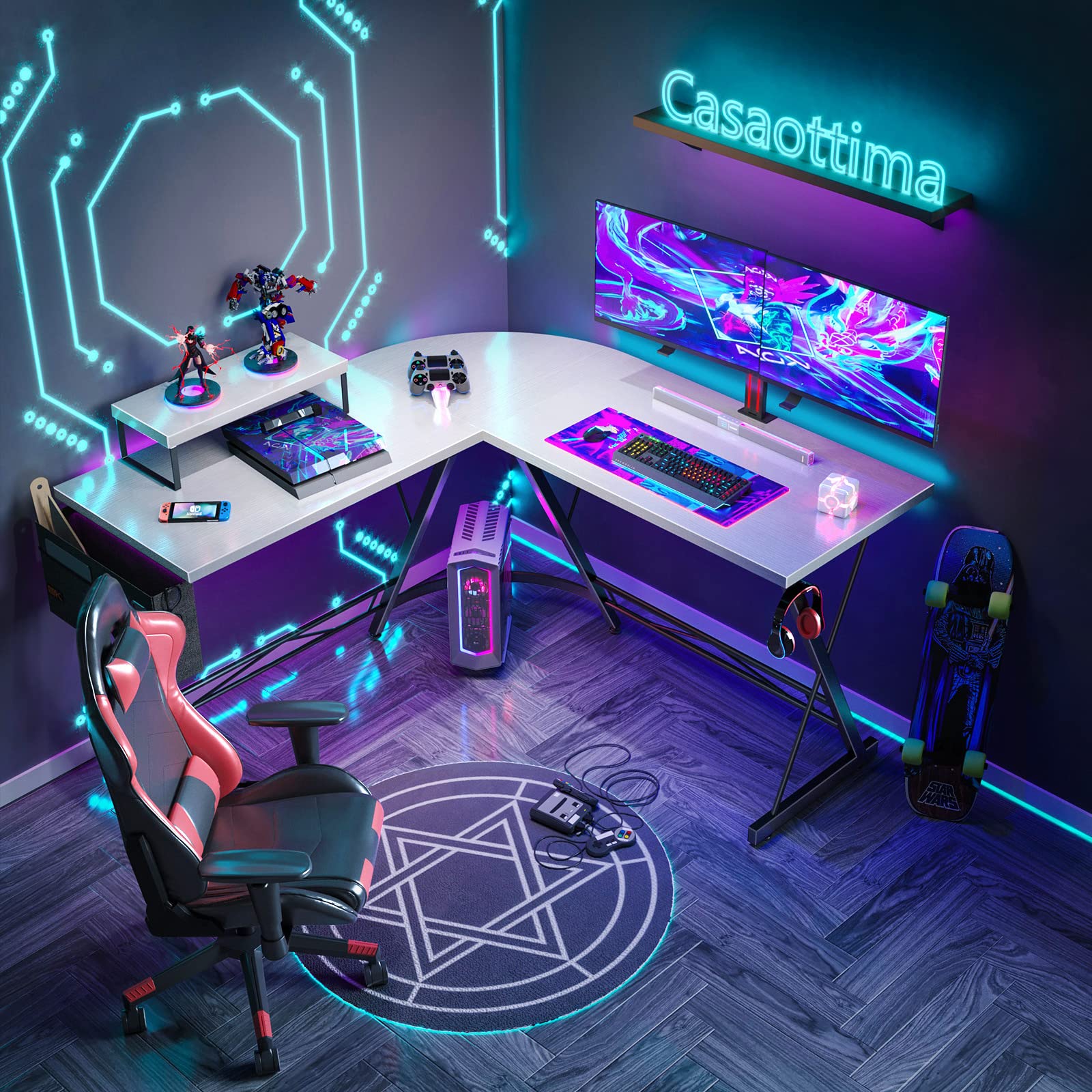 Casaottima L Shaped Gaming De...B09DSXJPH1