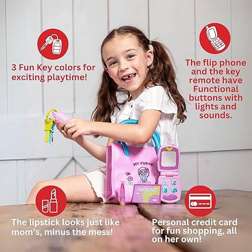 Miniatura 4 de Dress Up America Mi primer bolso - niñas - bolso para juego de rol y accesorios para niñas, Multicolor, un tamaño