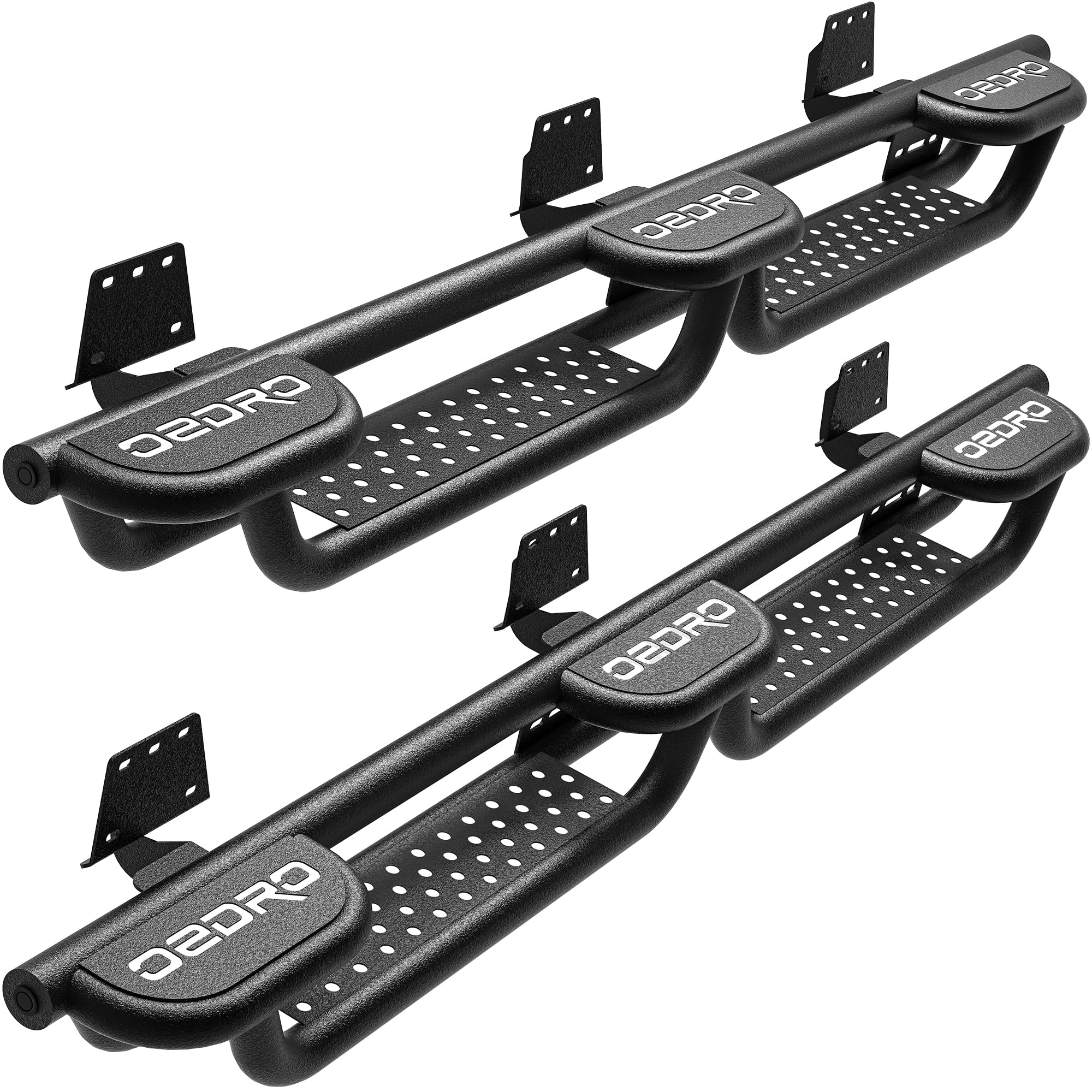 Photo 1 of OEDRO Running Boards Compatible with 2019-2026 Dodge Ram 1500 New Body Crew Cab (Not fit 1500 Classic), Bed Access Side Steps, Two Stairs Nerf Bars Black Powder Coated