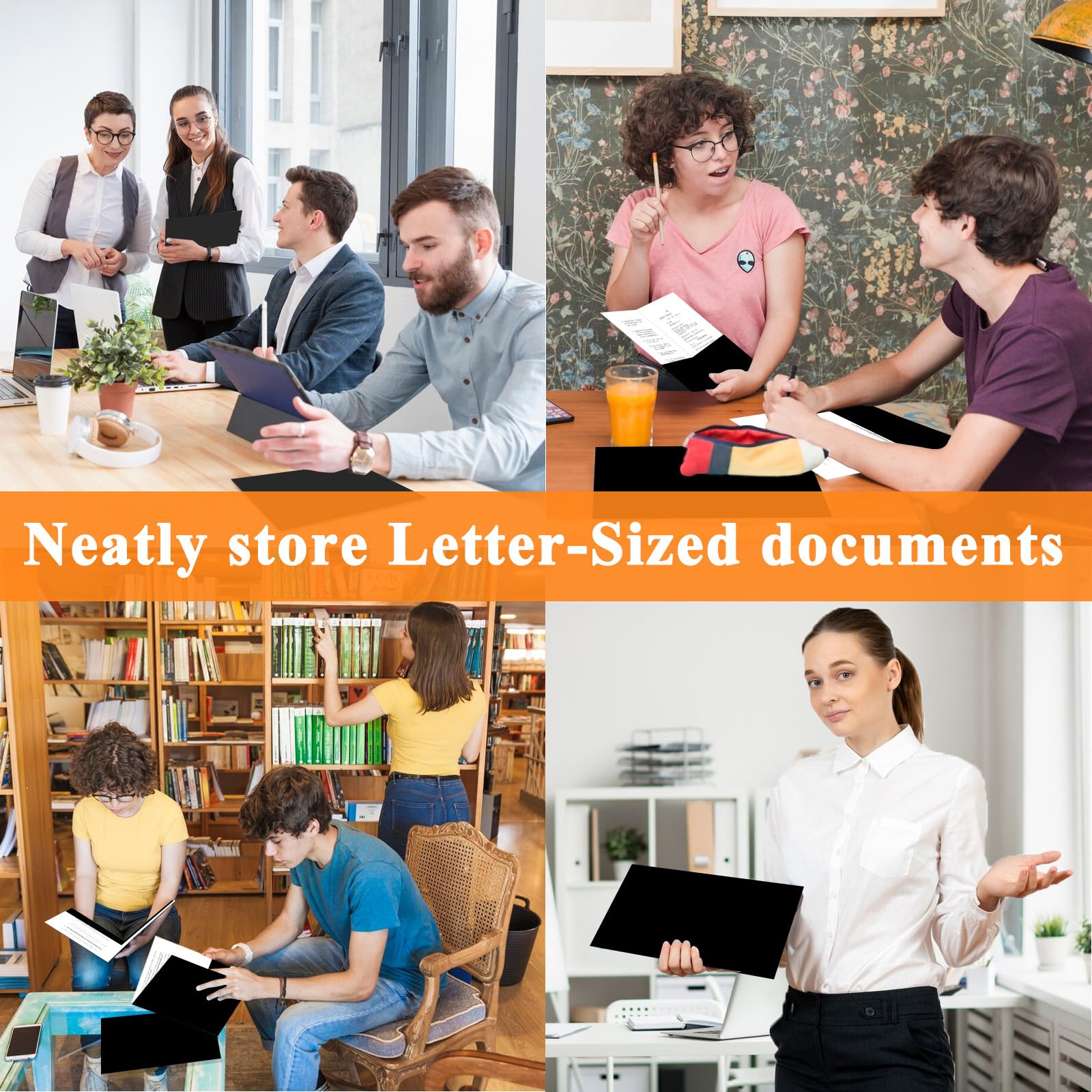 pmybupo 25 carpetas de archivos pesadas de dos bolsillos, tamaño carta, carpeta de archivos de papel para escuela, oficina, hogar, negocios, negocios, 25 unidades