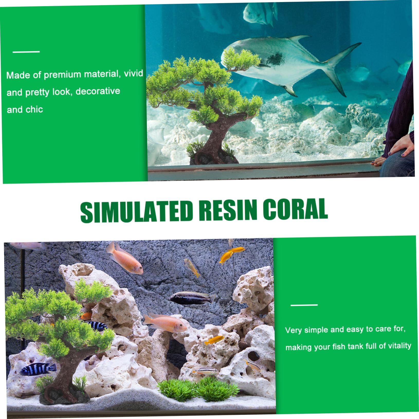 Housoutil Árbol De Acuario De Resina Artificial Decoración De Paisaje para Peceras Adorno De Jardinería Acuática Accesorios para Acuarios Succión para Fijación Segura