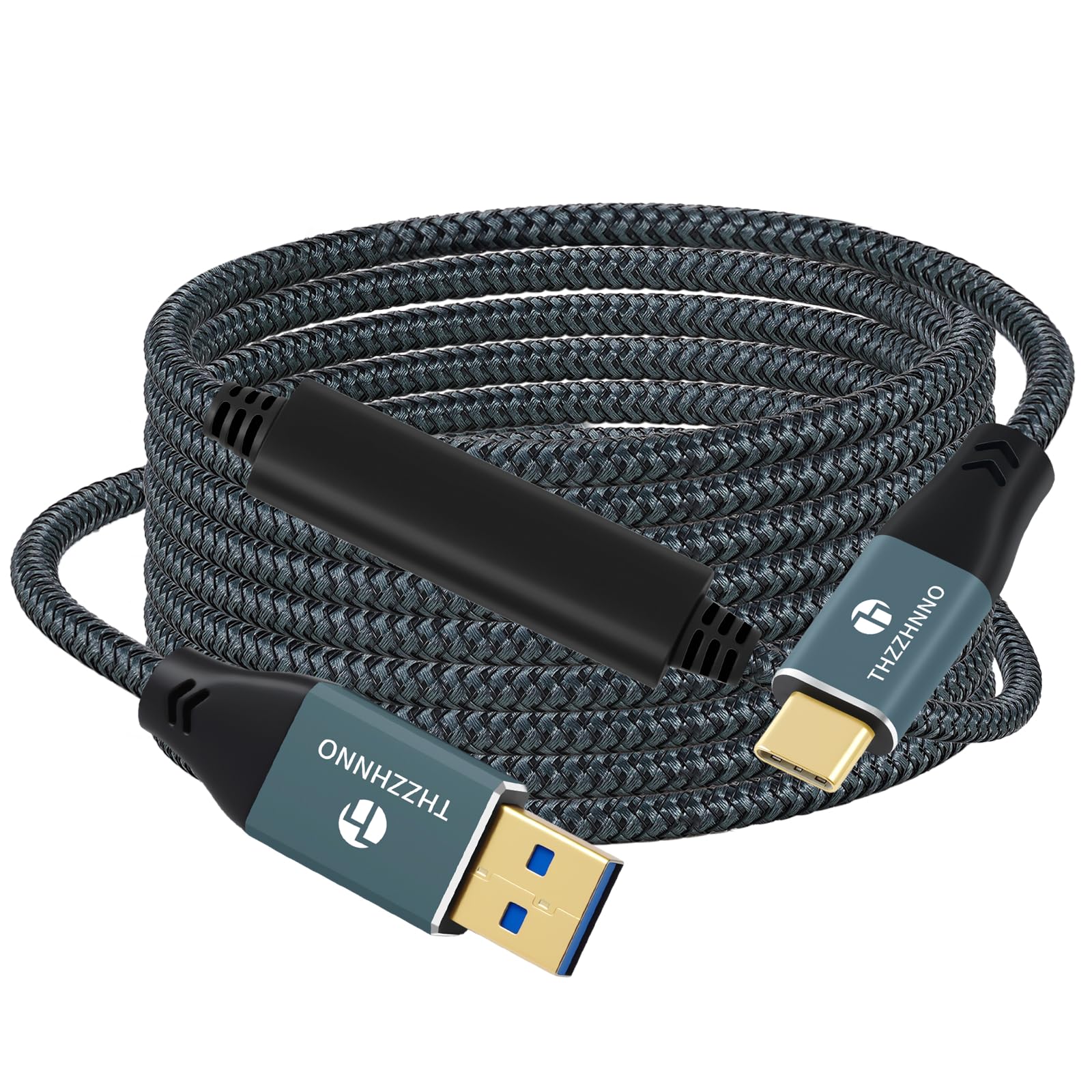Thzzhnno Cavo da USB A a USB C 8M, USB 3.1, USB 3.2 Gen2 5Gbps Trasferimento Dati Cavo per Samsung Galaxy/iPhone 15/MacBook Pro/iPad Pro