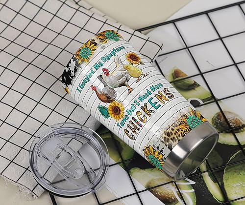 Miniatura 3 de Taza de pollo con texto en inglés "I Googled My Symptoms Need More Chick" - Vaso de viaje de 20 onzas, regalo para amantes del pollo, dueño de