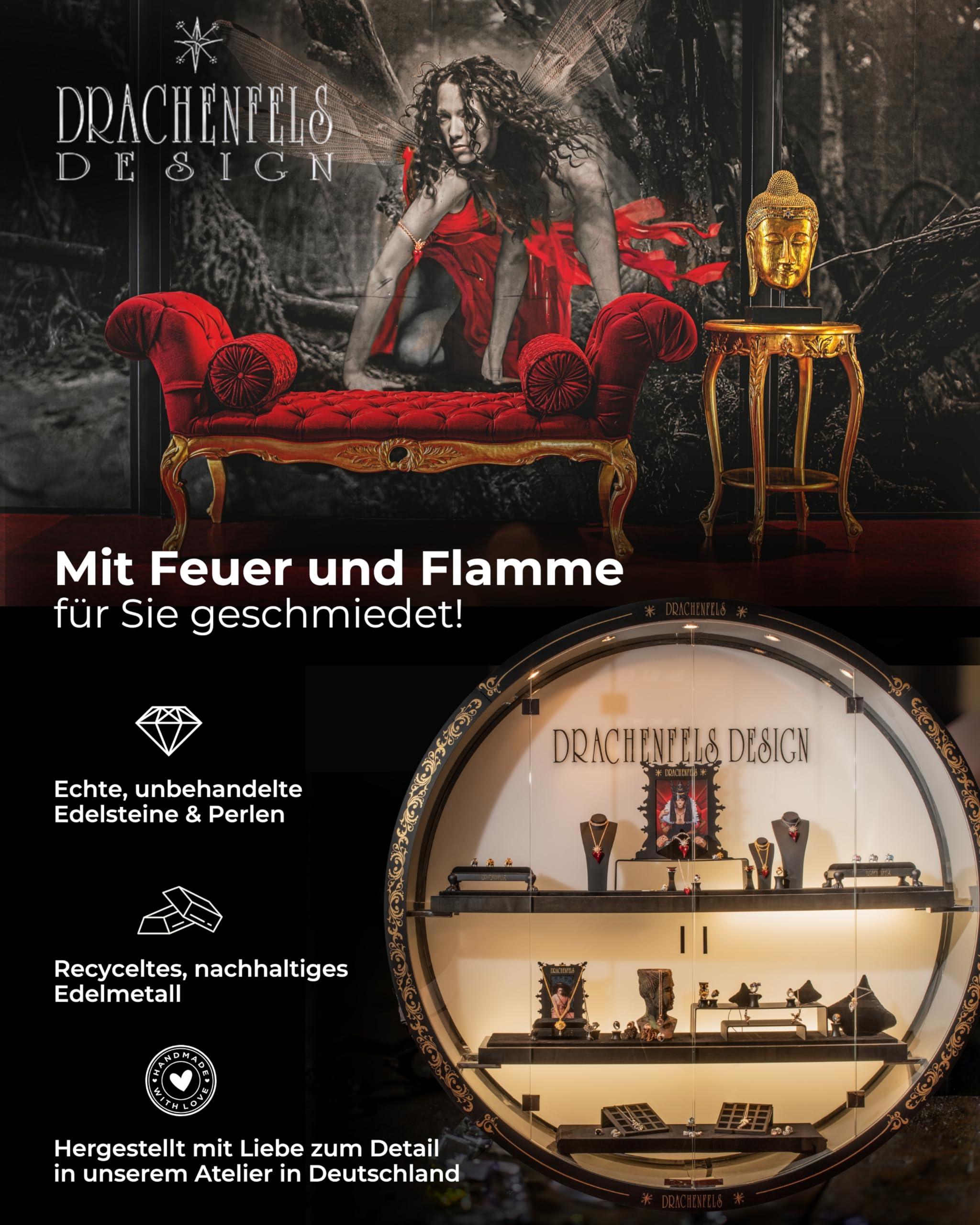 Drachenfels "Meeresrauschen" Oktopus-Ring I Größen 54–60 I Edler Damenring aus nachhaltigem 925 Sterling Silber I Nickelfreier Silberring inkl. Verpackung I In Goldschmiedequalität gefertigt