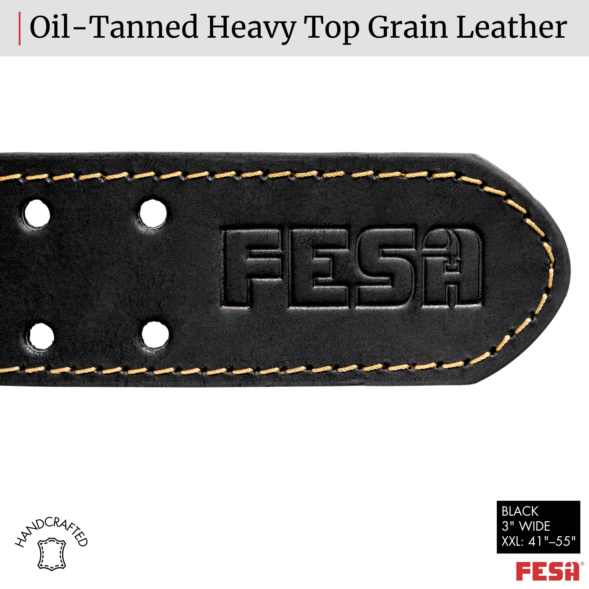 FESA Cinturón de herramientas de cuero para hombre, hecho a mano, de cuero de grano superior, para electricistas, carpinteros, profesionales de la construcción