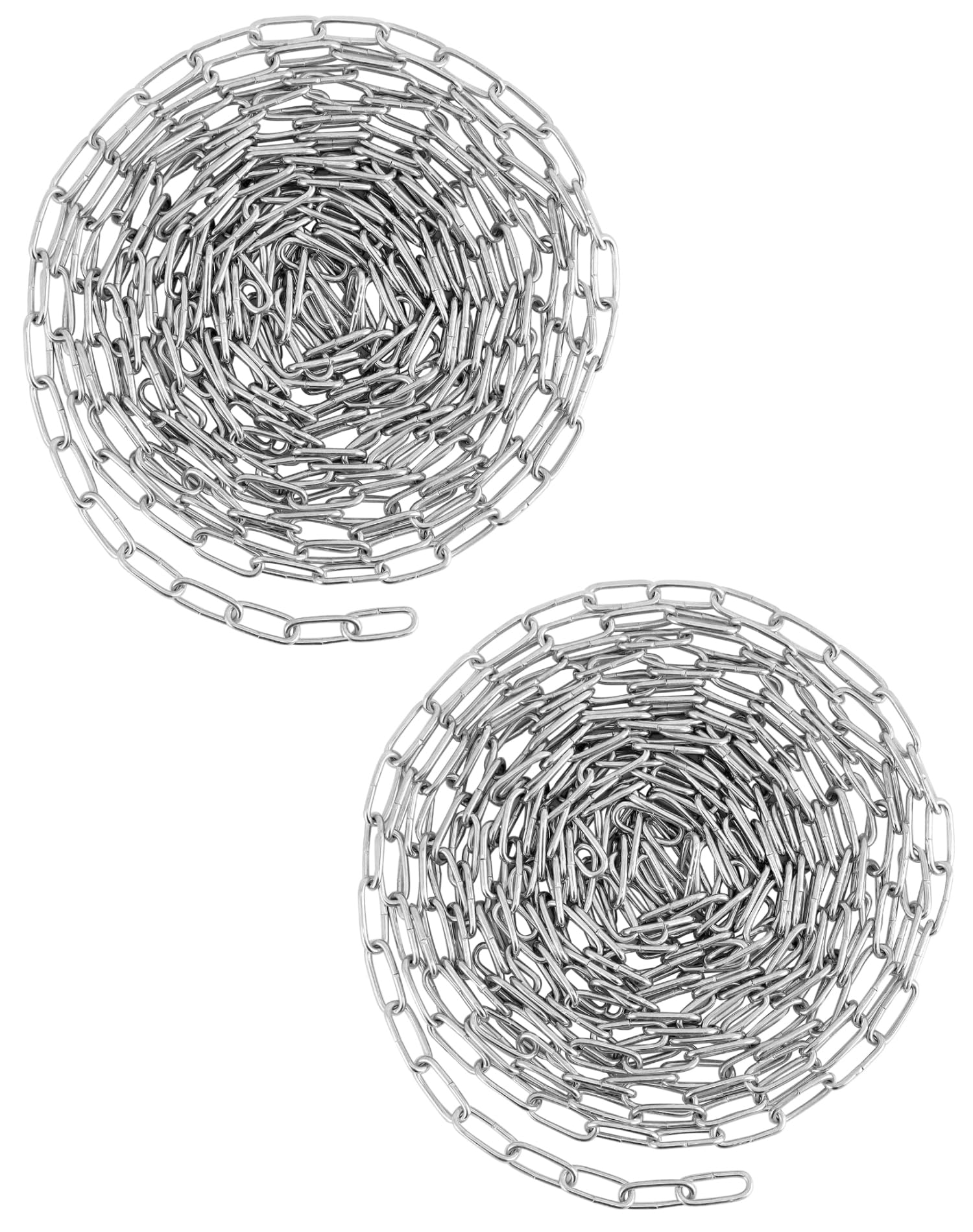 QWORK® Łańcuch ze stali ocynkowanej - Ø 2 mm - 5 m - odporny na rdzę - na sznurek do bielizny/wiszące rośliny/łańcuszek dla psa/zapięcie rowerowe/dekoracja DIY