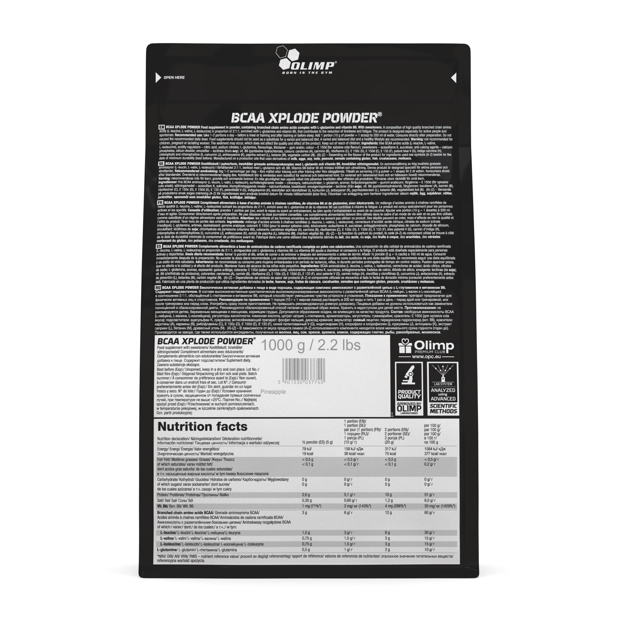 Olimp BCAA Xplode Powder® - 1000 g - BCAA Pulver, Pineapple