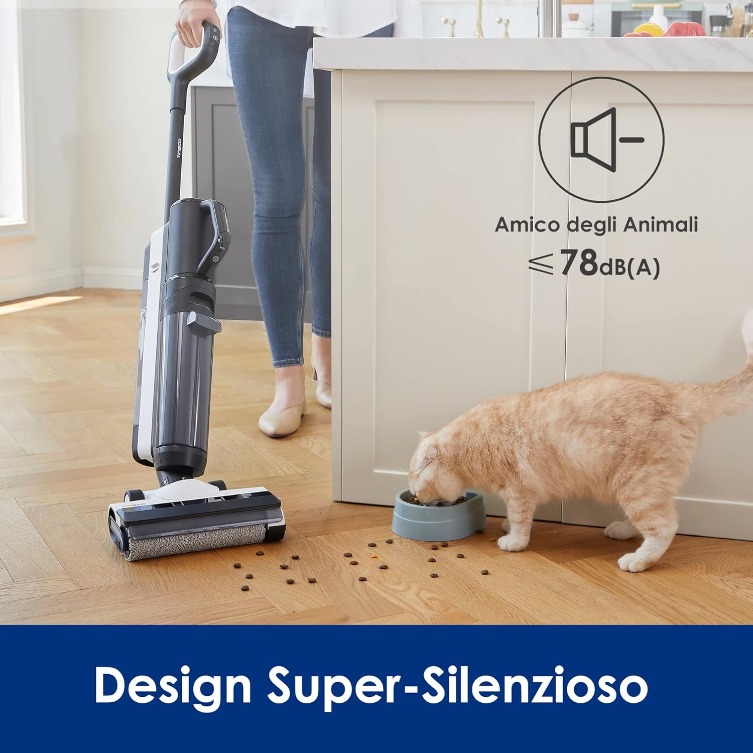 Tineco FLOOR ONE S5 COMBO POWER KIT 3-in-1 Lavapavimenti, Aspirapolvere Intelligente per Bagnato e Asciutto, Aspirabriciole, per Peli di Animali Domestici, Display, App e Assistente Vocale