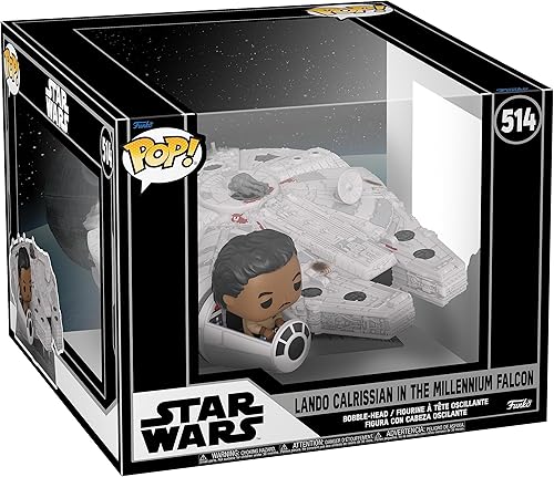 Funko ¡Pop! Ride Super Deluxe: Star Wars - Lando Calrissian en El Halcón Milenario (Convención Galáctica Compartida, Exclusivo de Amazon)