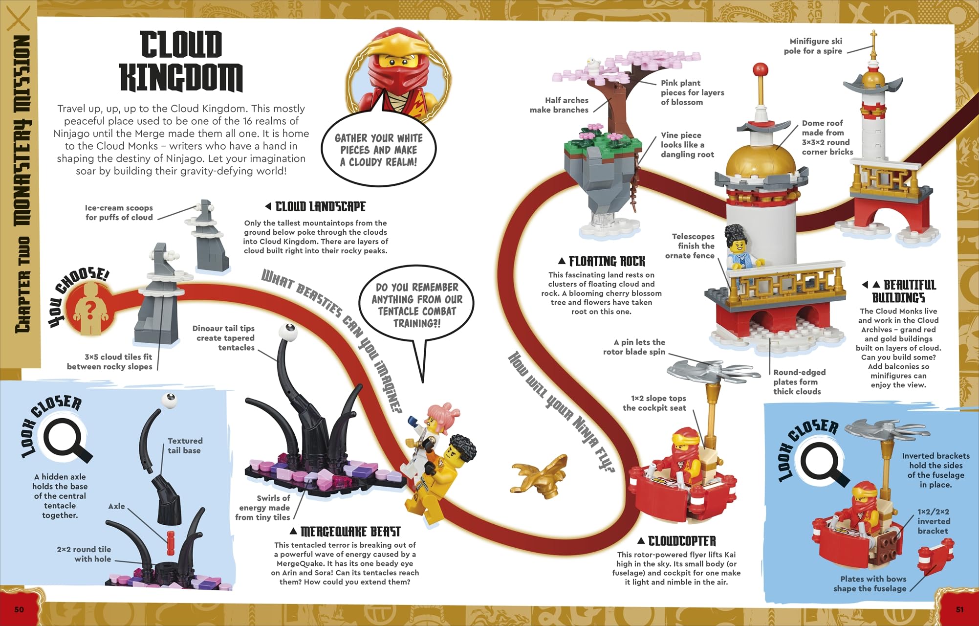 LEGO® NINJAGO® Aufstieg der Drachen World Builder: Bau dir deine eigene Welt. Abenteuer-Box mit 135 LEGO Elementen, 4-in-1-Modell und über 150 Bauideen